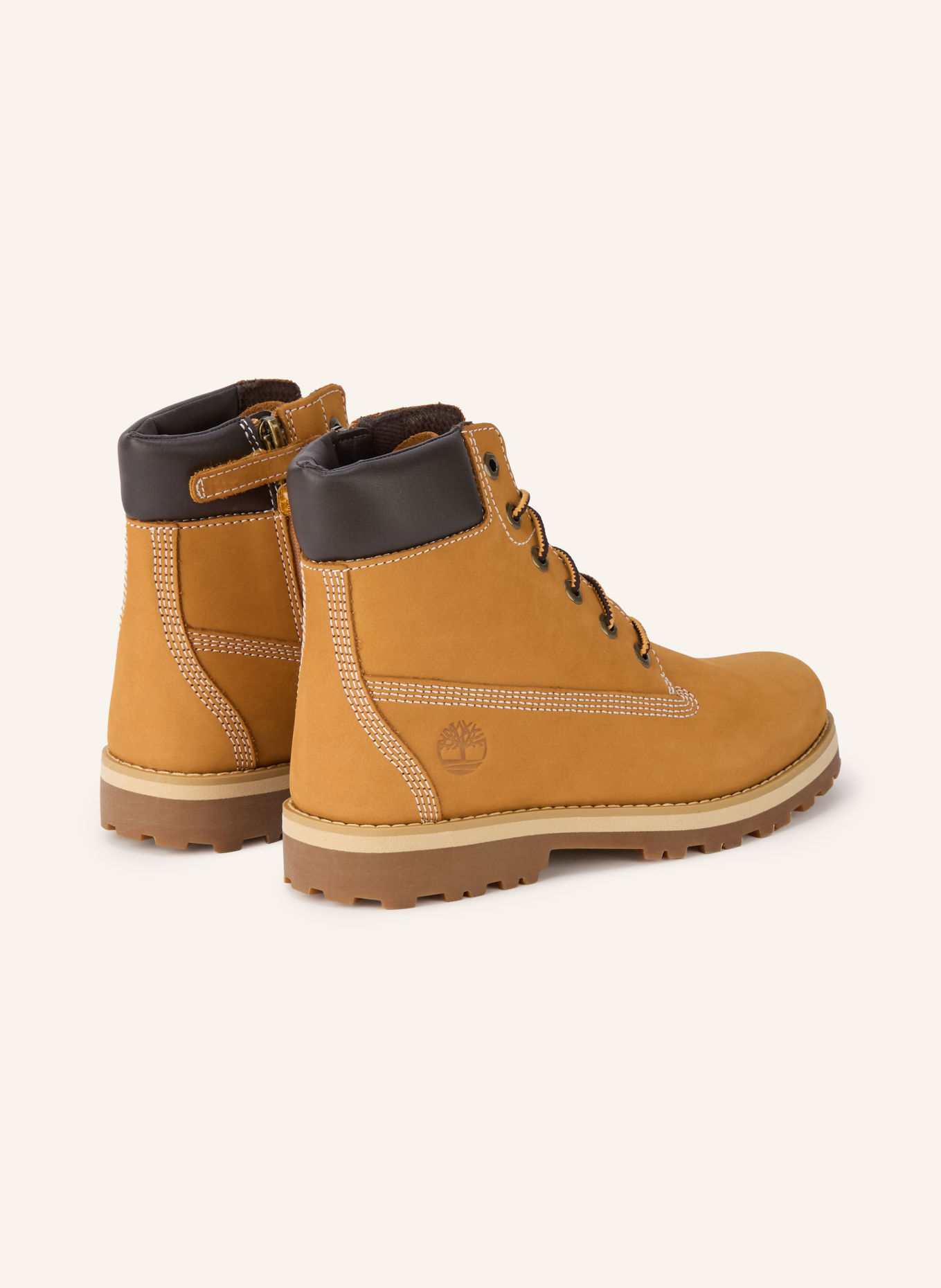 Timberland COURMA KID Lace-up boots: COGNAC / DARK BROWN