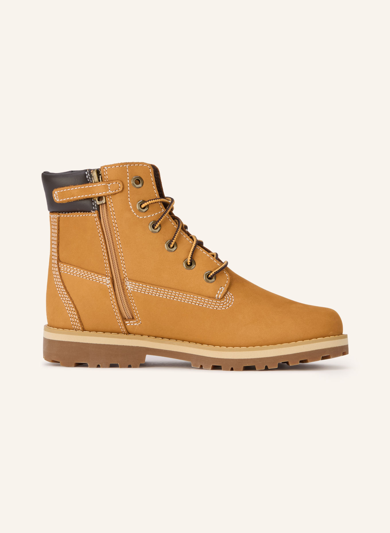 Timberland COURMA KID Lace-up boots: COGNAC / DARK BROWN