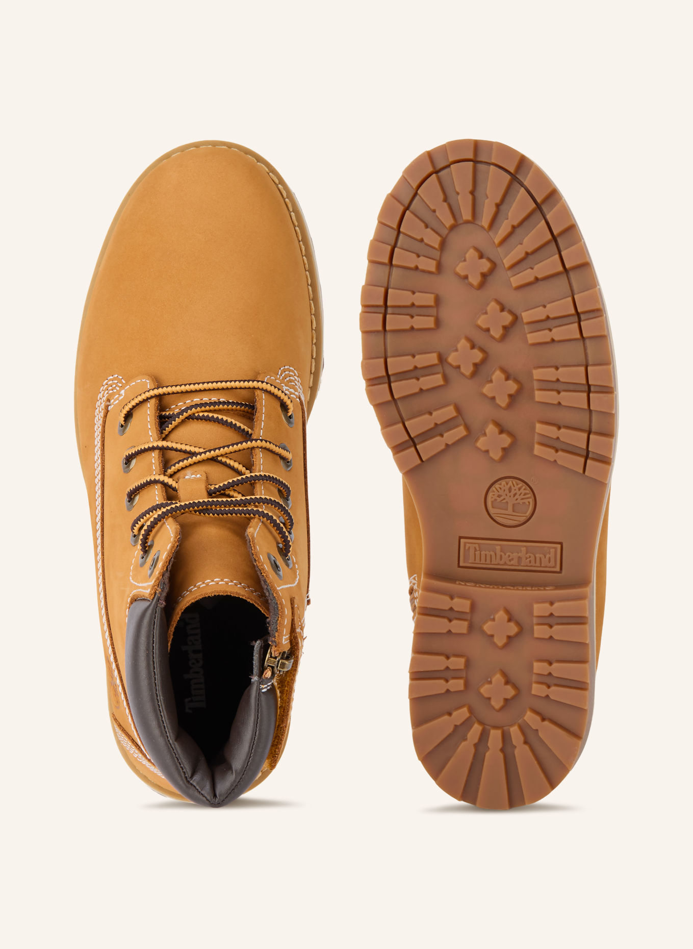 Timberland COURMA KID Lace-up boots: COGNAC / DARK BROWN