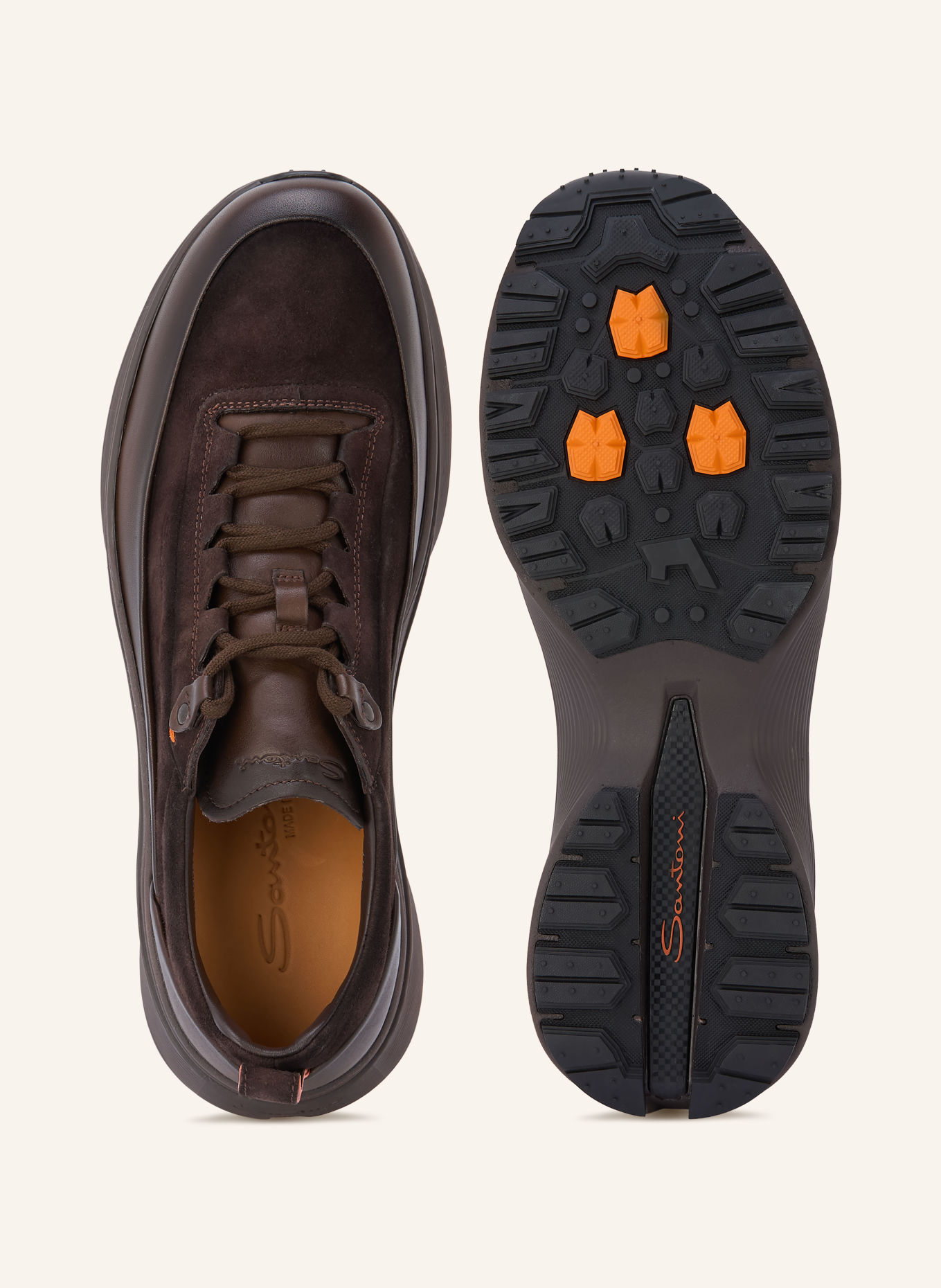 Santoni Sneakers EASY BOUNCE: MARRON FONCÉ