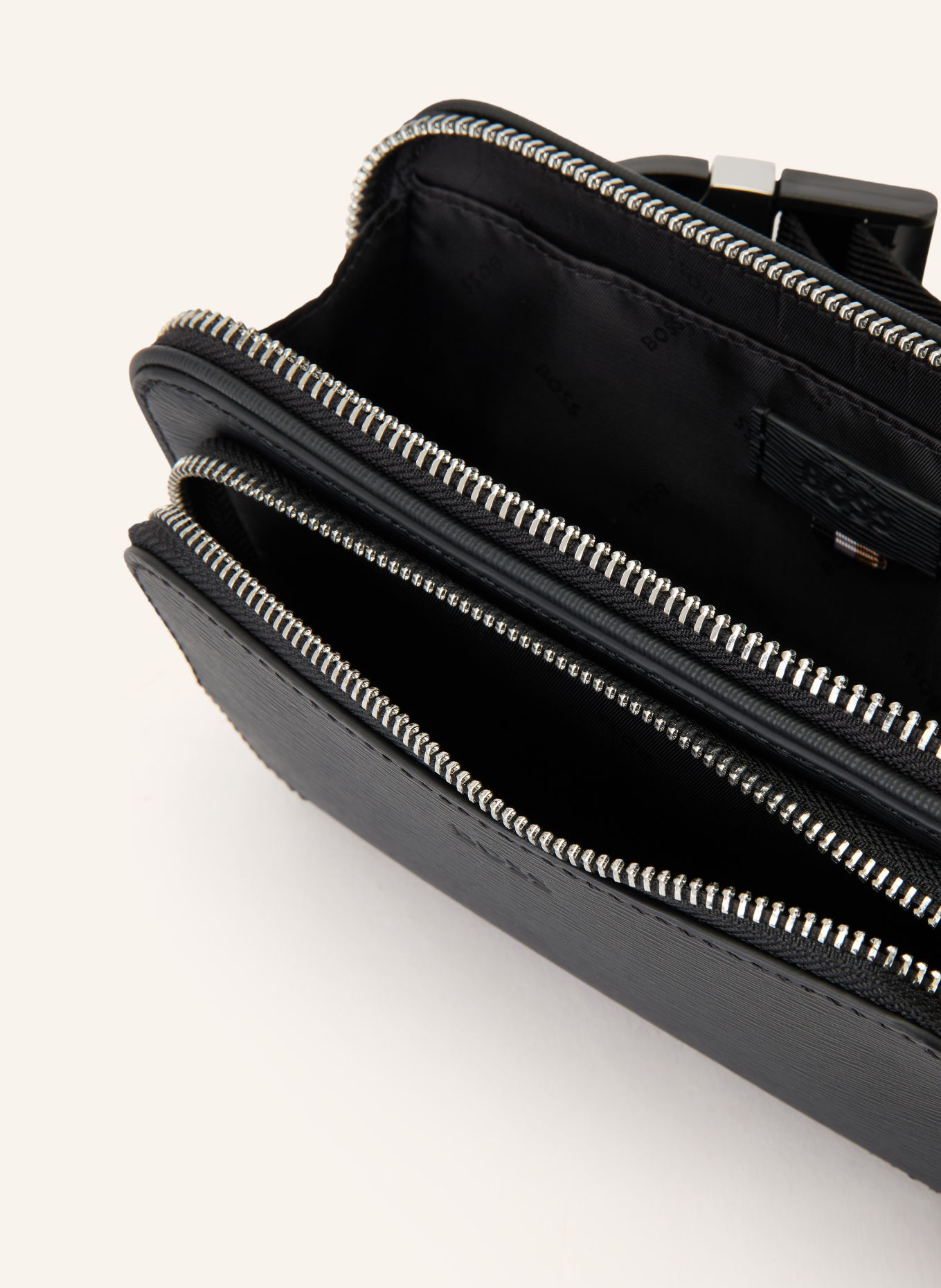 BOSS Belt bag NEW CROSSTOWN: BLACK / SILVER