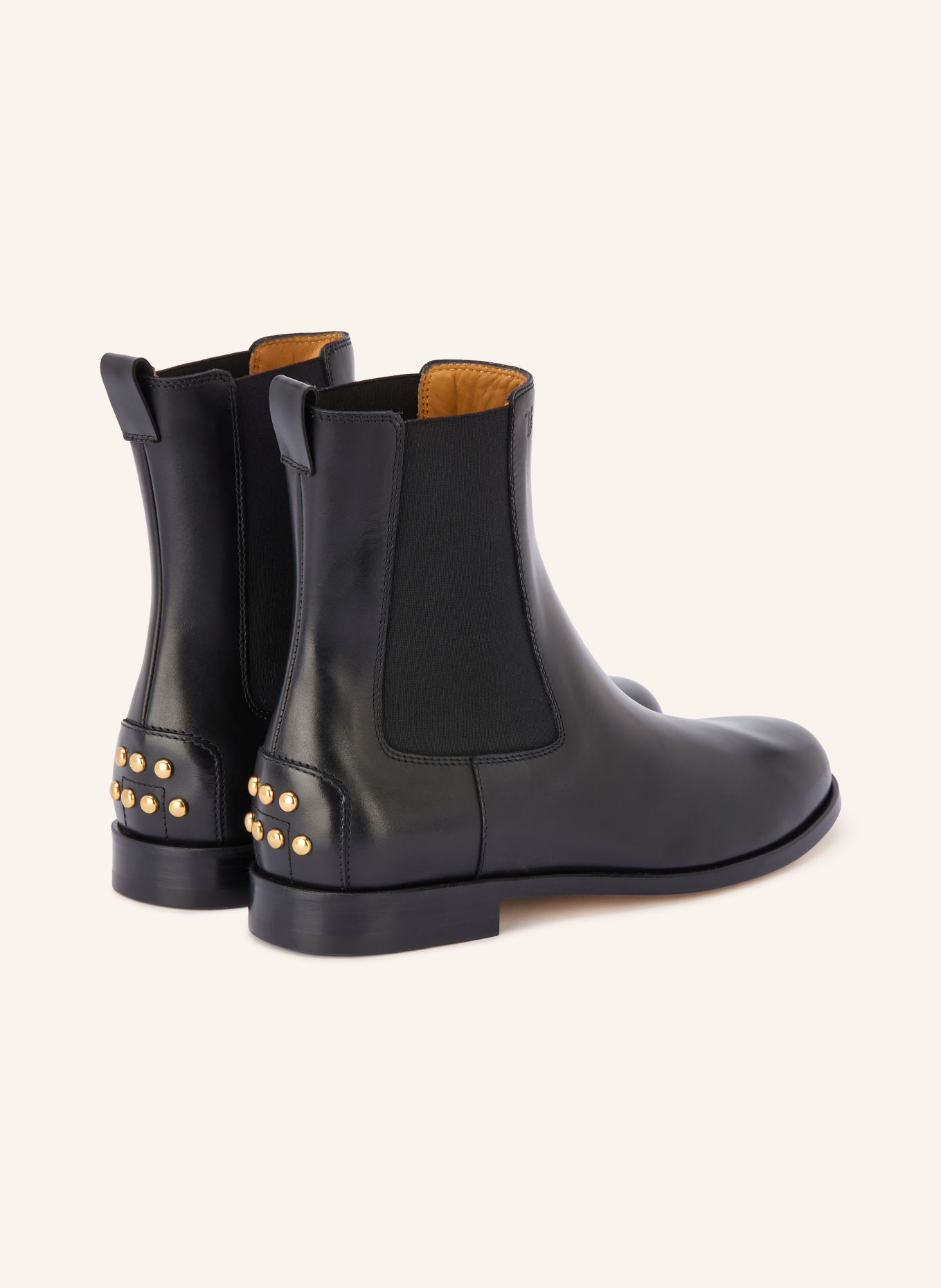 TOD'S Chelsea boots with studs: BLACK