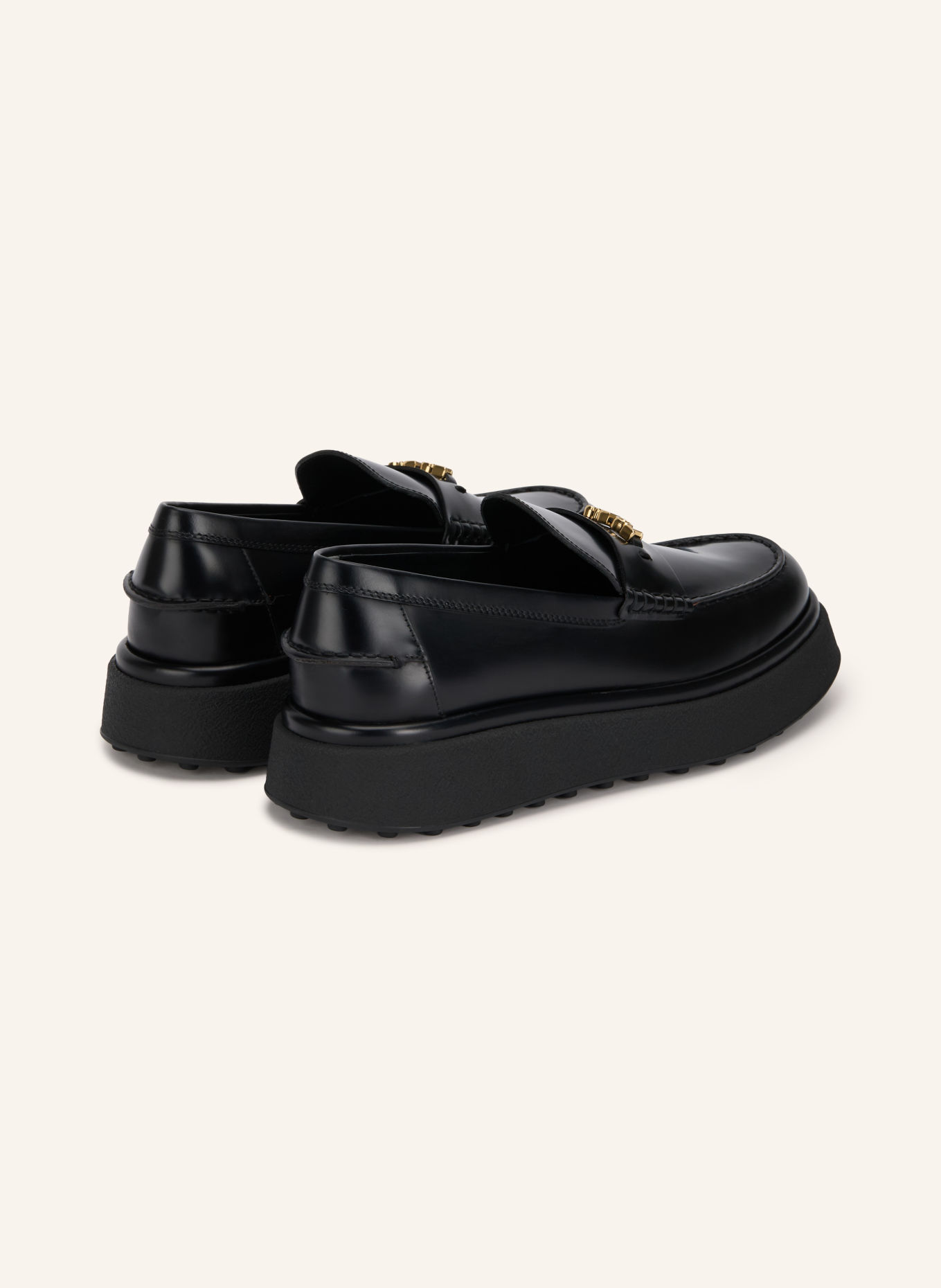 TOD'S Mokasíny: ČERNÁ / ZLATÁ