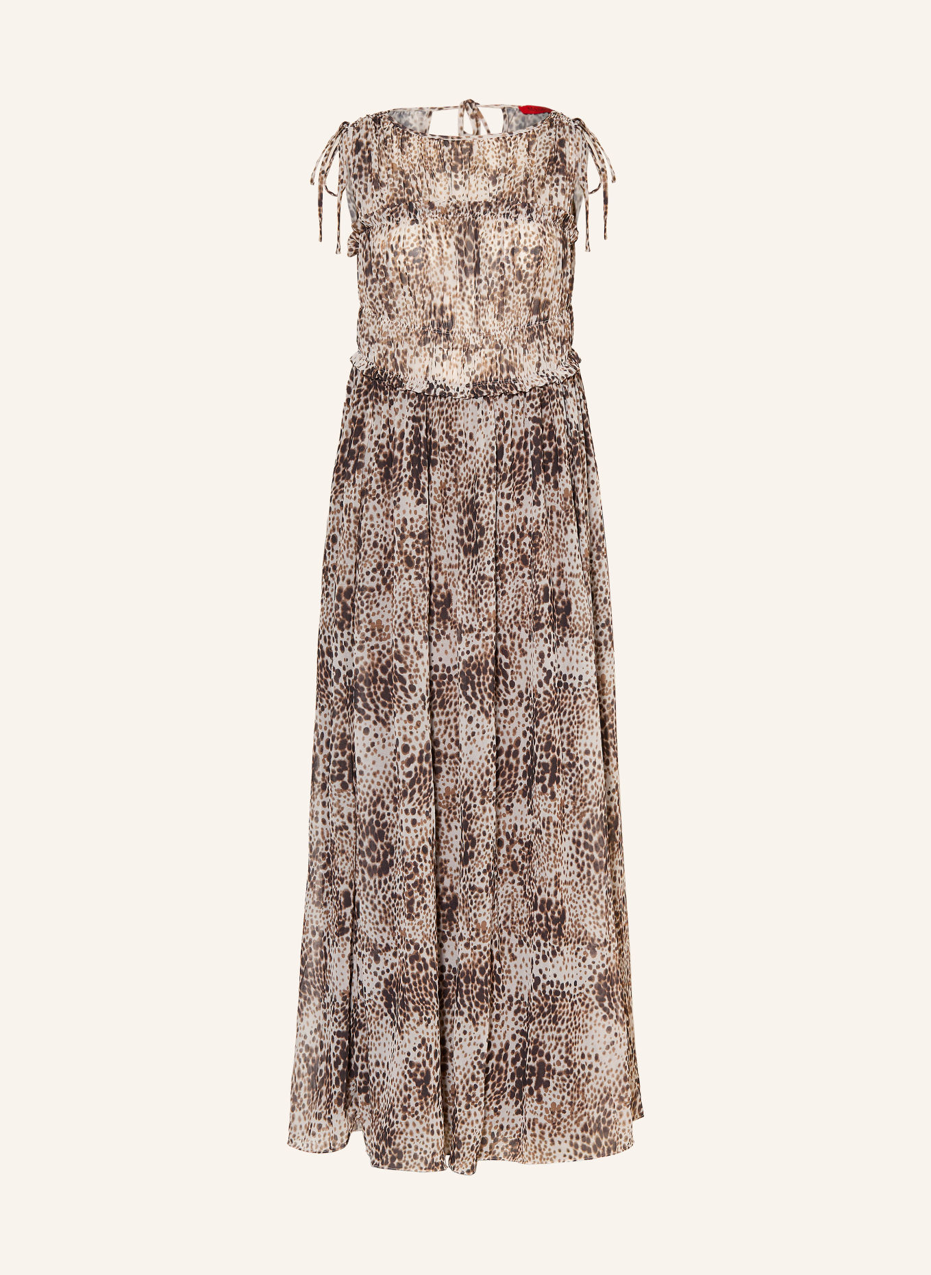 MAX & Co. Kleid PAUSA mit Rüschen: CREME / BRAUN / SCHWARZ