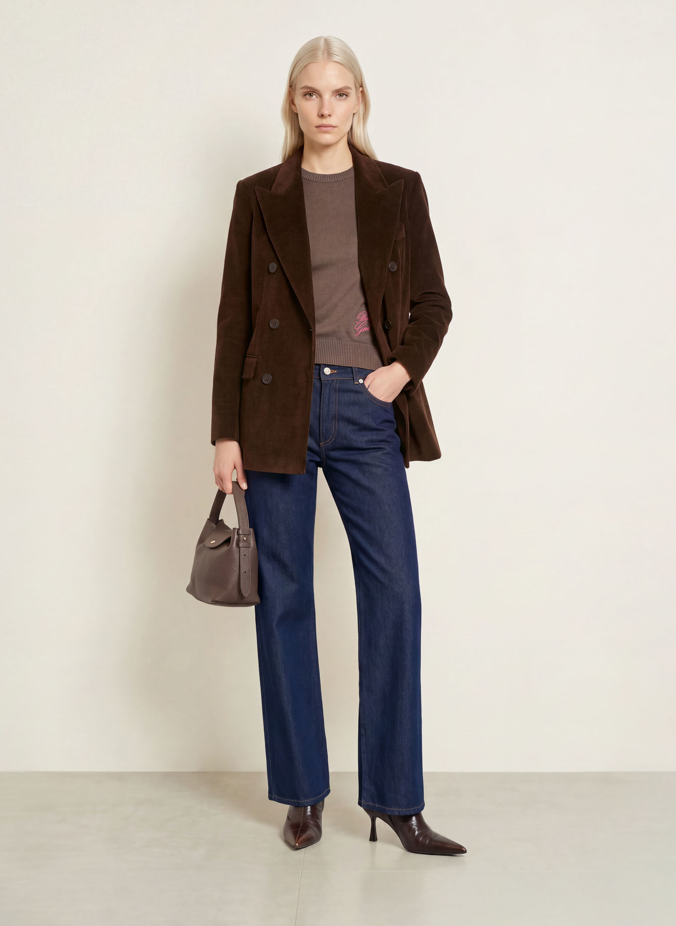 MAX & Co. Pullover COMMA: BRAUN