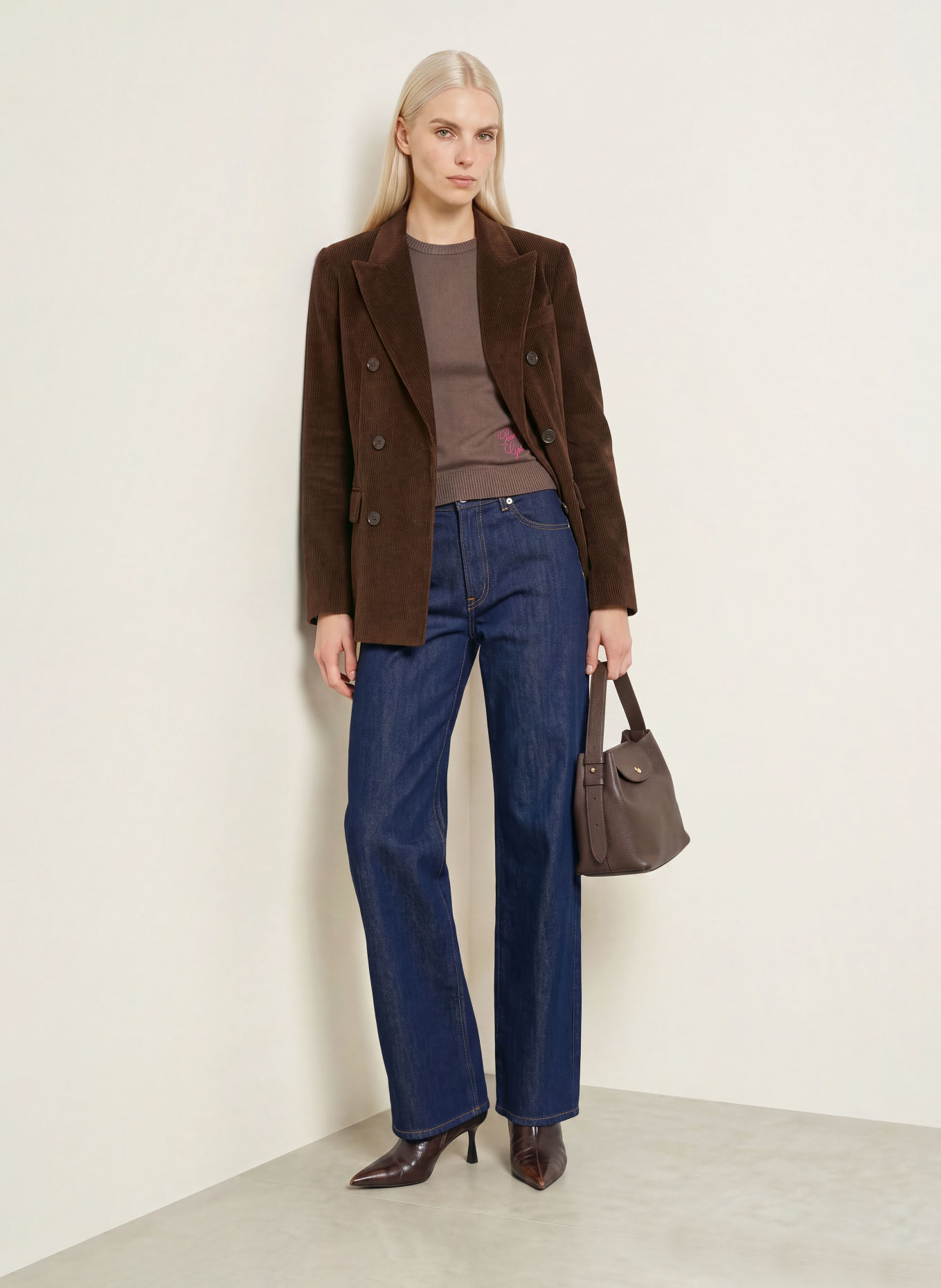 MAX & Co. Pullover COMMA: BRAUN