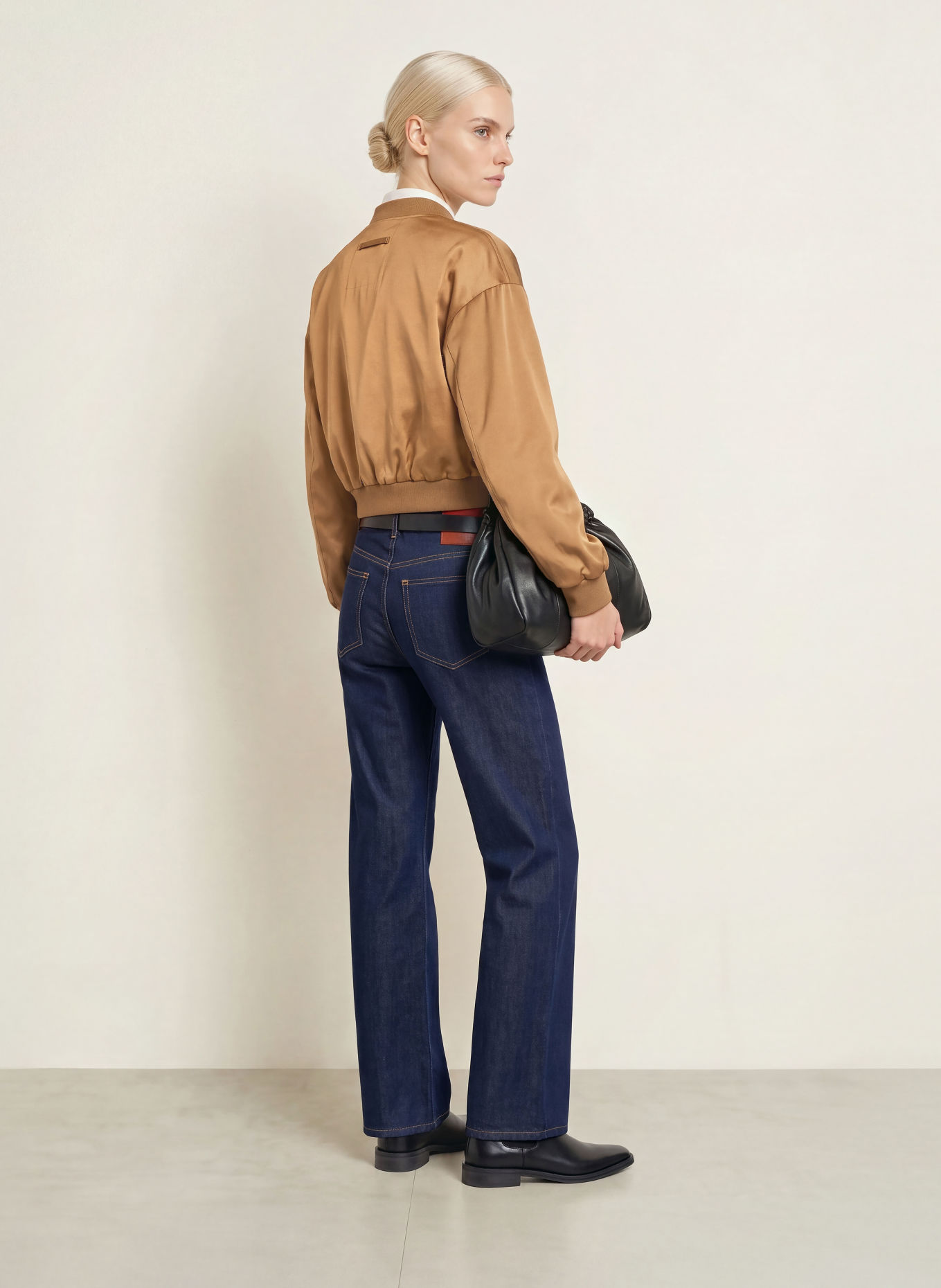 MAX & Co. Satijnen blouson SVELTO: COGNAC
