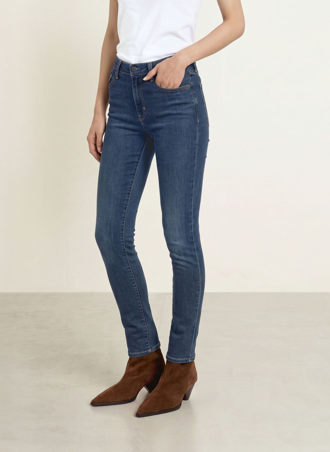 Levi's® Skinny Jeans 721 HIGH RISE SKINNY: 65 Dark Indigo - Worn In