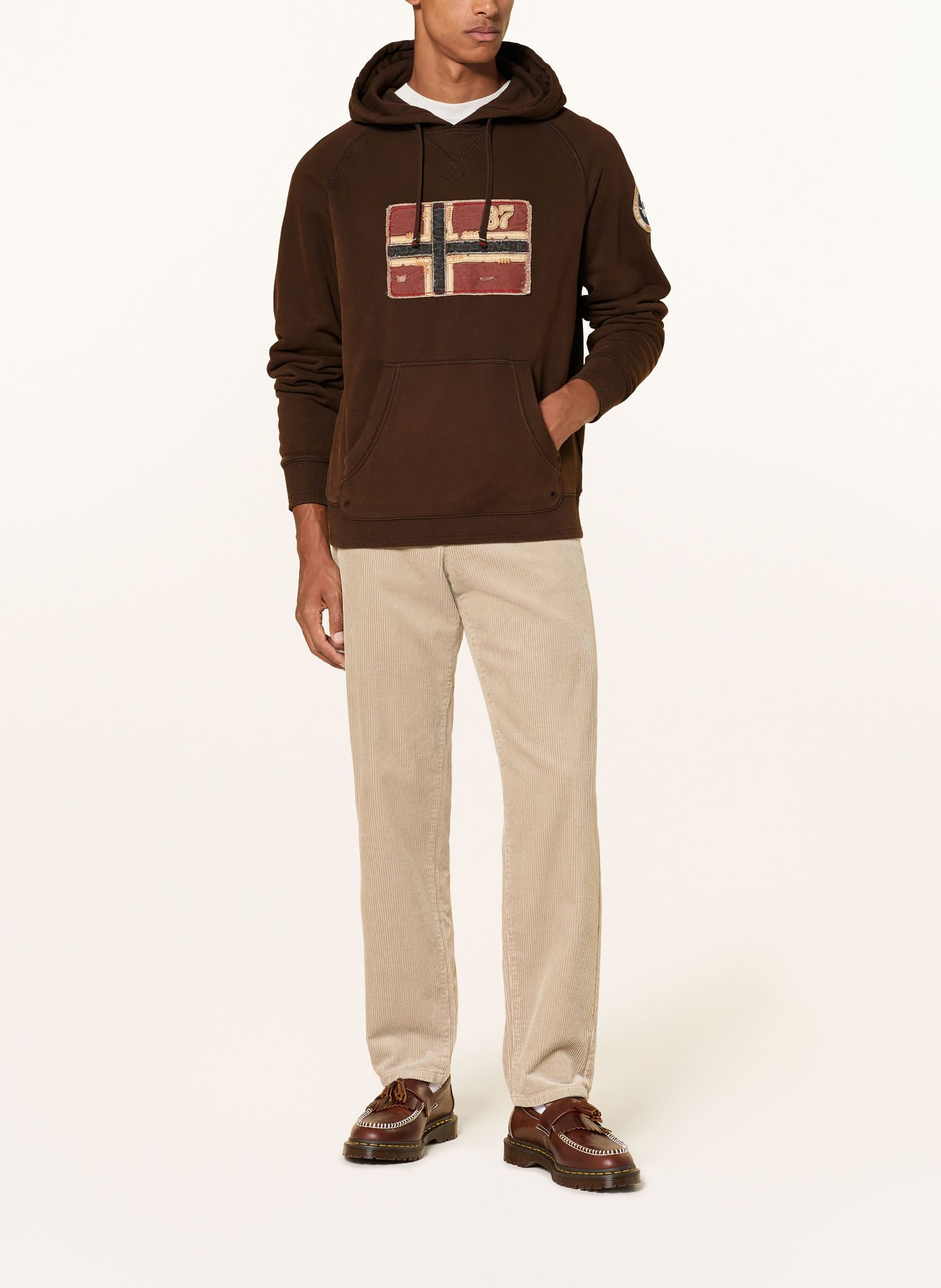 NAPAPIJRI Hoodie B-ARCHIVE: MARRON FONCÉ