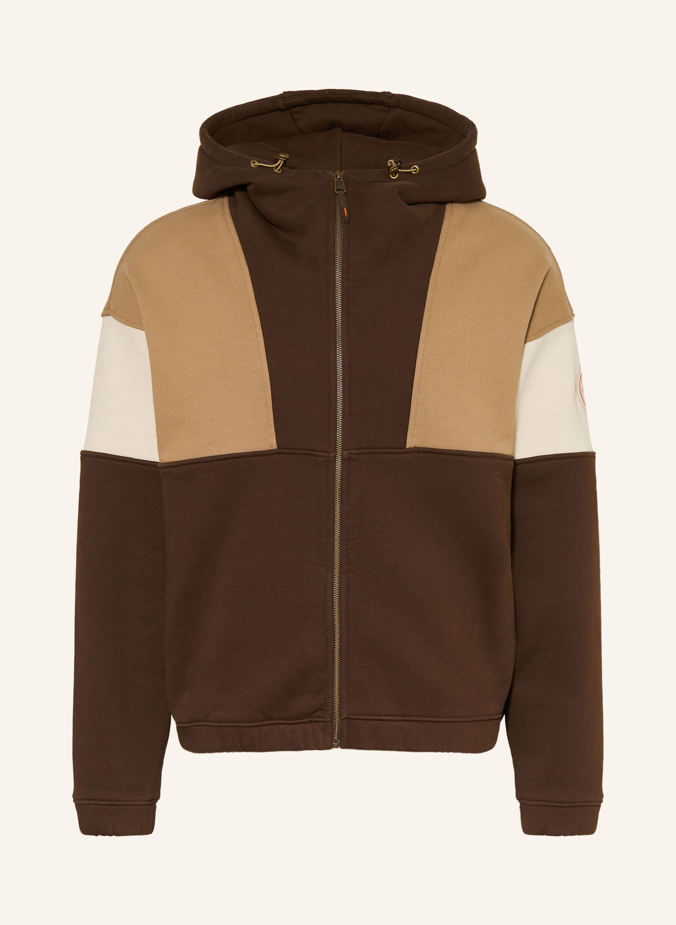 NAPAPIJRI Sweatvest BLOOM: MARRON FONCÉ / BEIGE / CRÈME