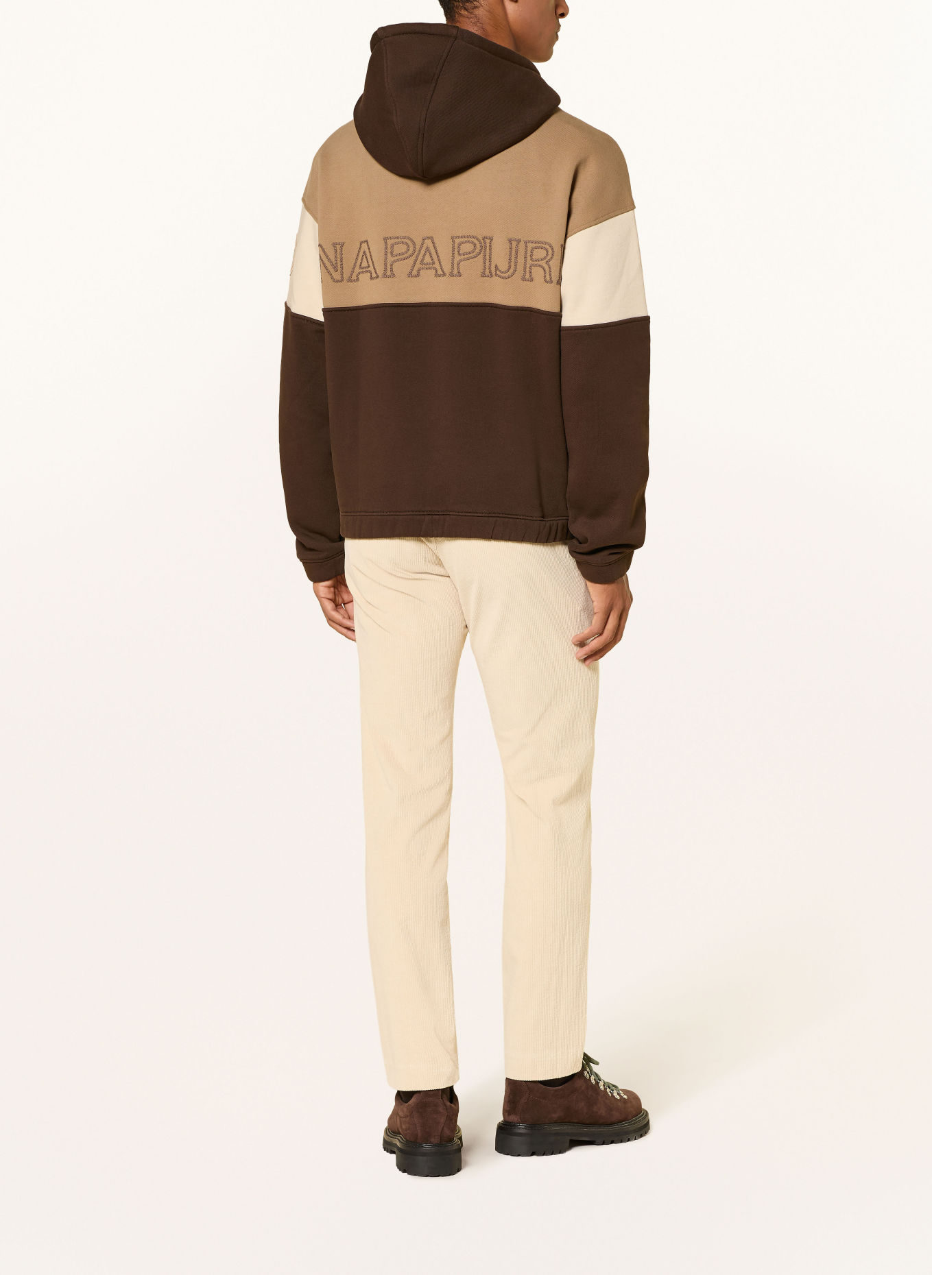 NAPAPIJRI Sweatvest BLOOM: MARRON FONCÉ / BEIGE / CRÈME