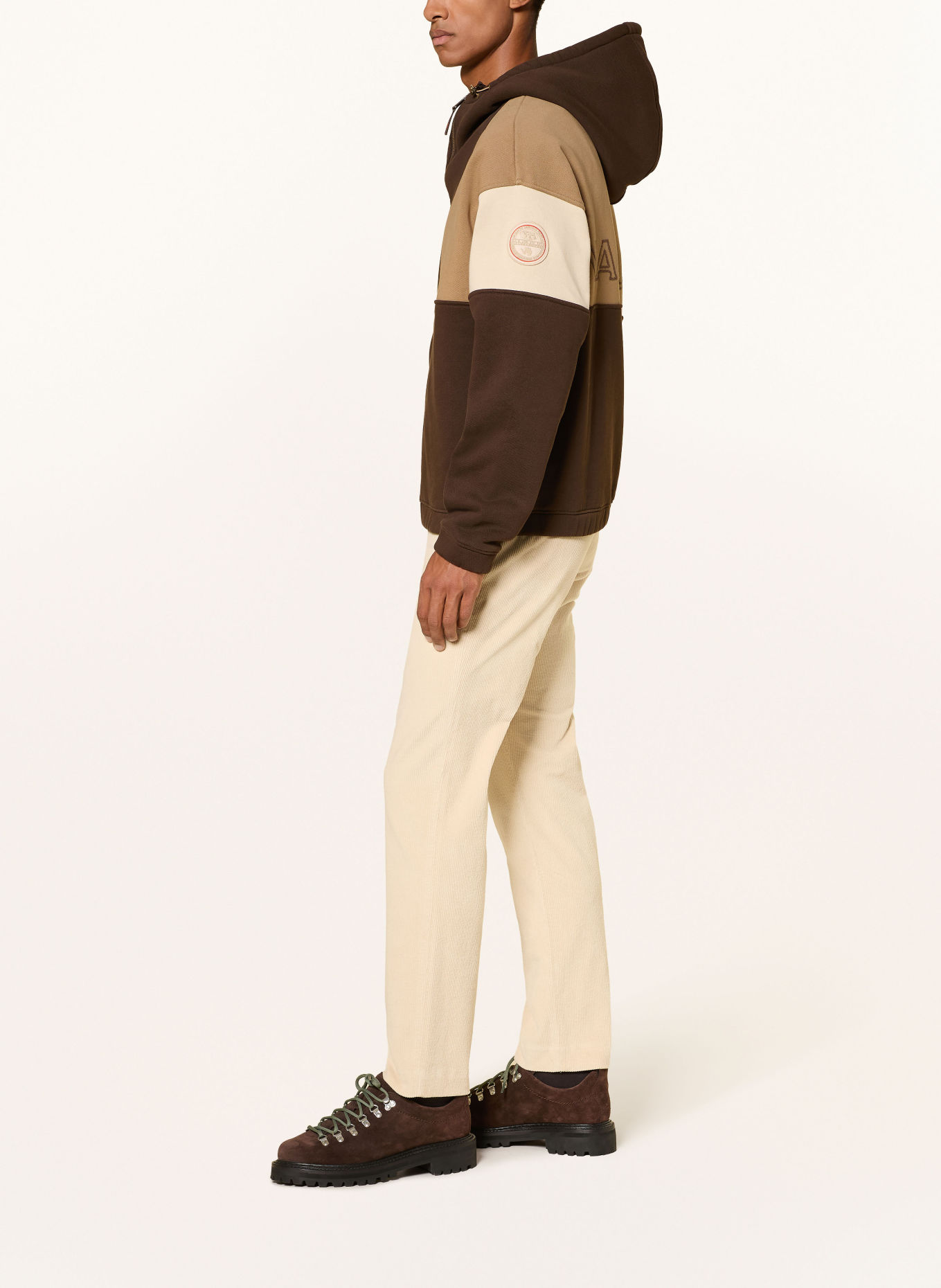 NAPAPIJRI Sweatvest BLOOM: MARRON FONCÉ / BEIGE / CRÈME