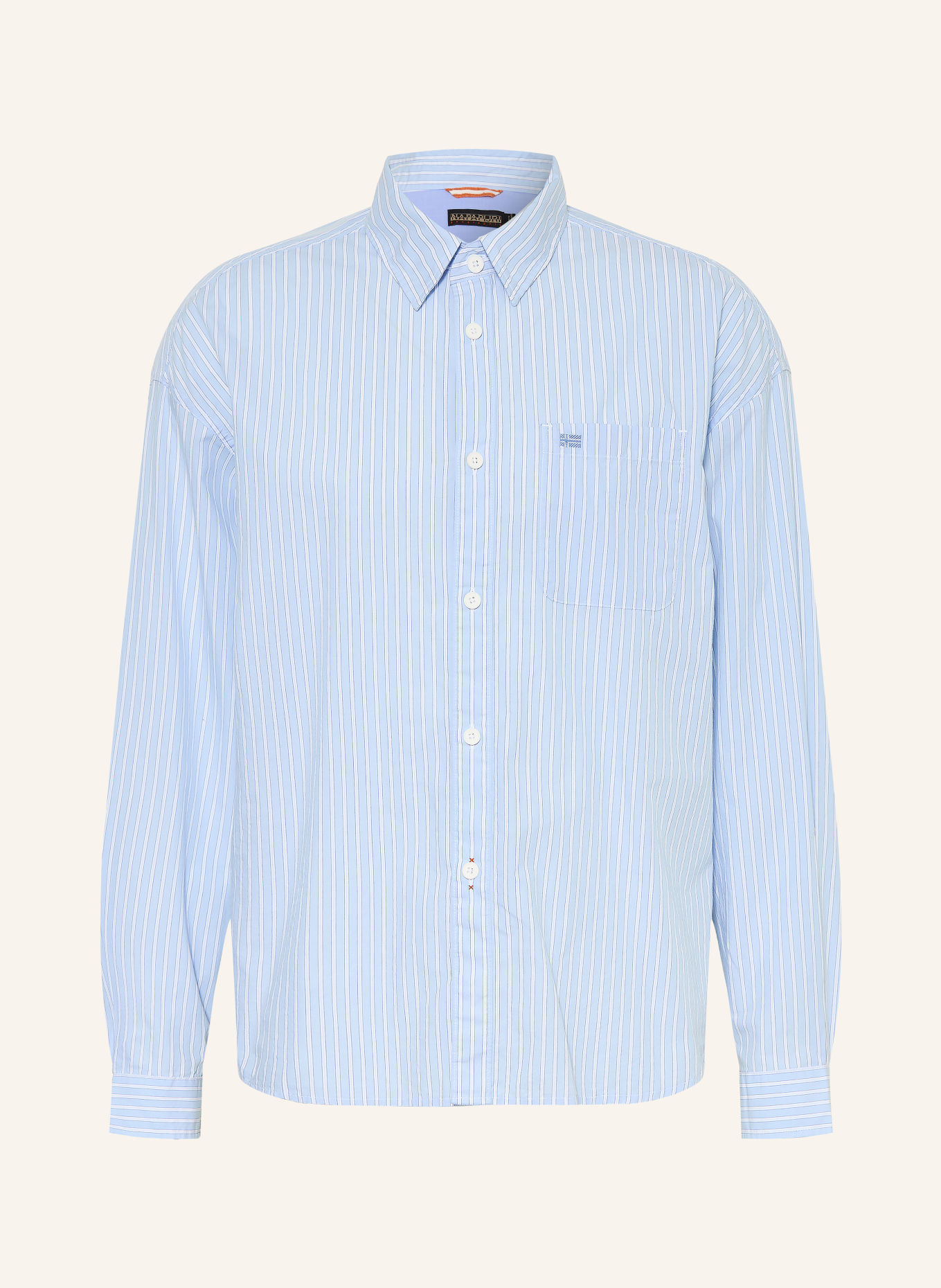 NAPAPIJRI Hemd G-EOS Oversized Fit: HELLBLAU / BLAU / WEISS