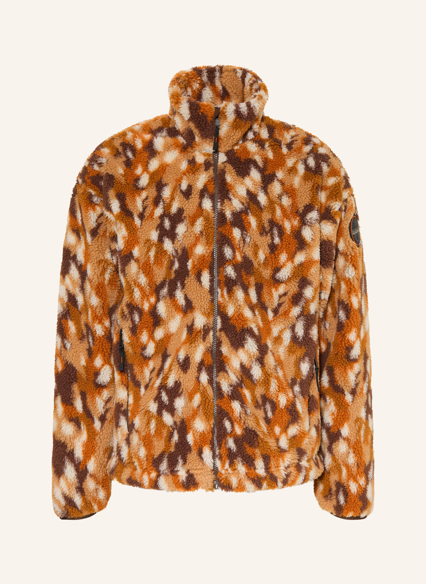 NAPAPIJRI Kurtka z polaru FLEECE: BRĄZOWY / JASNOBRĄZOWY / CIEMNOPOMARAŃCZOWY