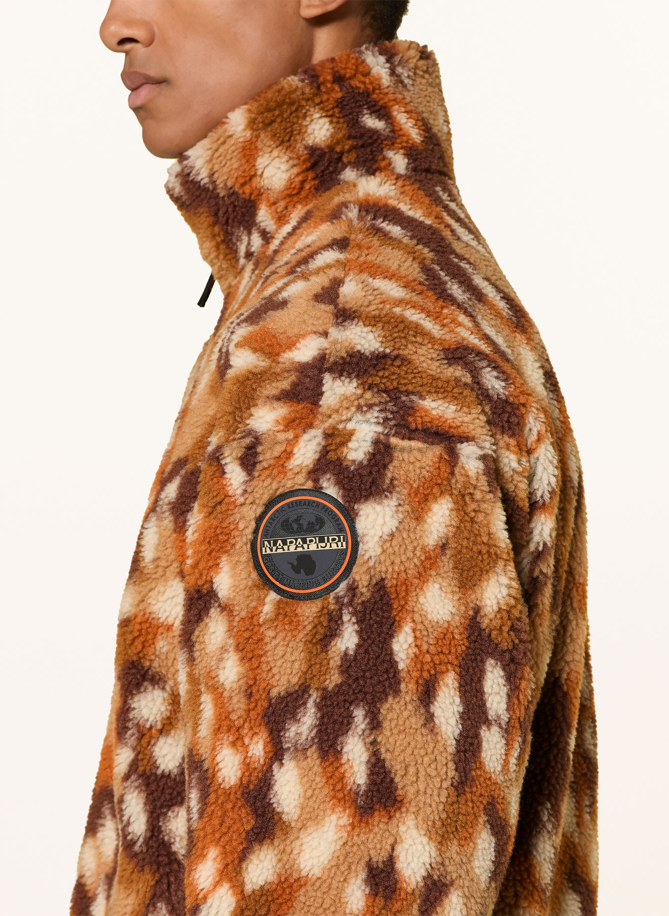NAPAPIJRI Kurtka z polaru FLEECE: BRĄZOWY / JASNOBRĄZOWY / CIEMNOPOMARAŃCZOWY