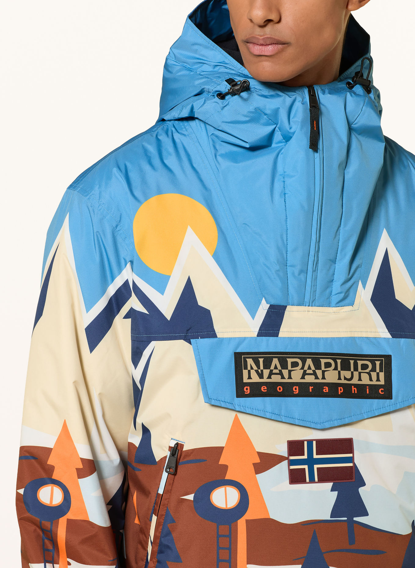 NAPAPIJRI Jas RF NEXT: LICHTBLAUW / BRUIN / ECRU