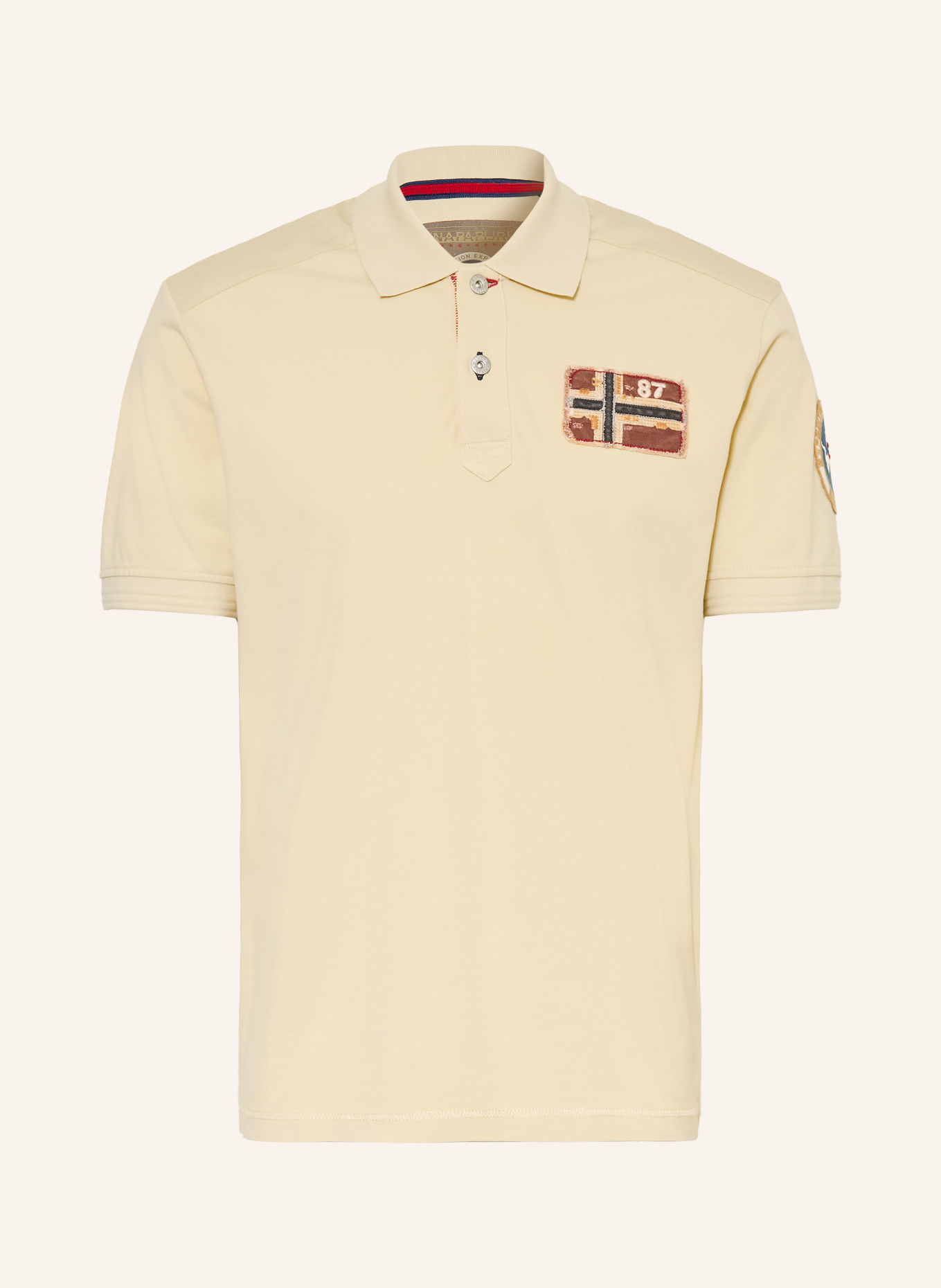 NAPAPIJRI Piqué-poloshirt E-ARCHIVE: LICHTBRUIN