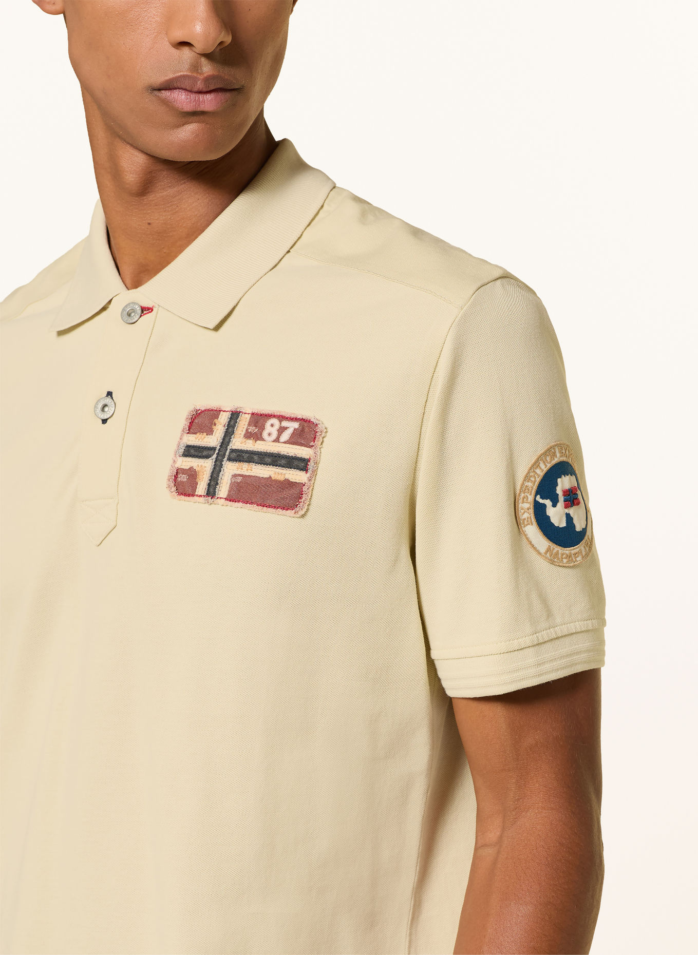 NAPAPIJRI Piqué-poloshirt E-ARCHIVE: LICHTBRUIN