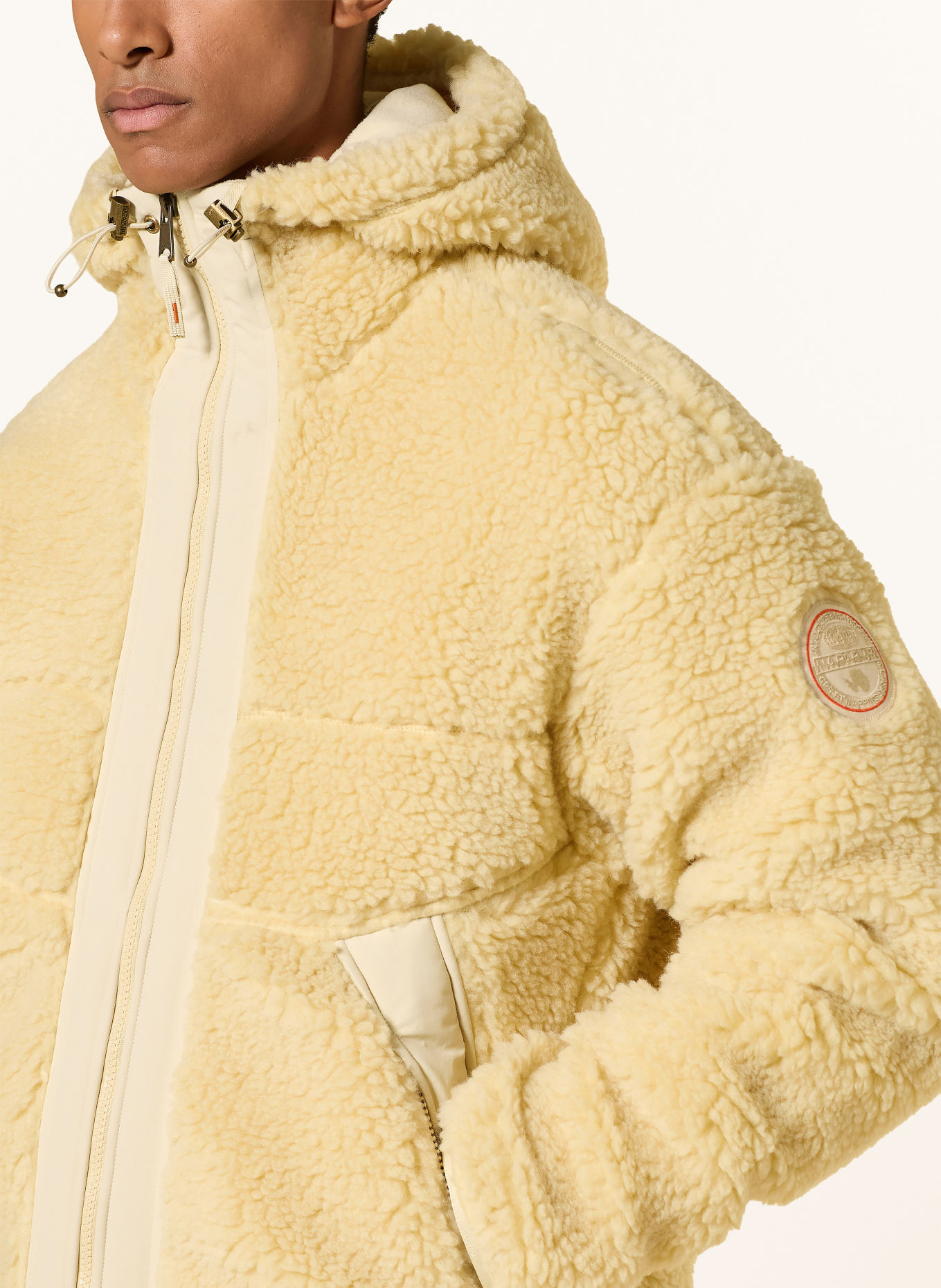 NAPAPIJRI Teddyfell-Jacke: HELLGELB