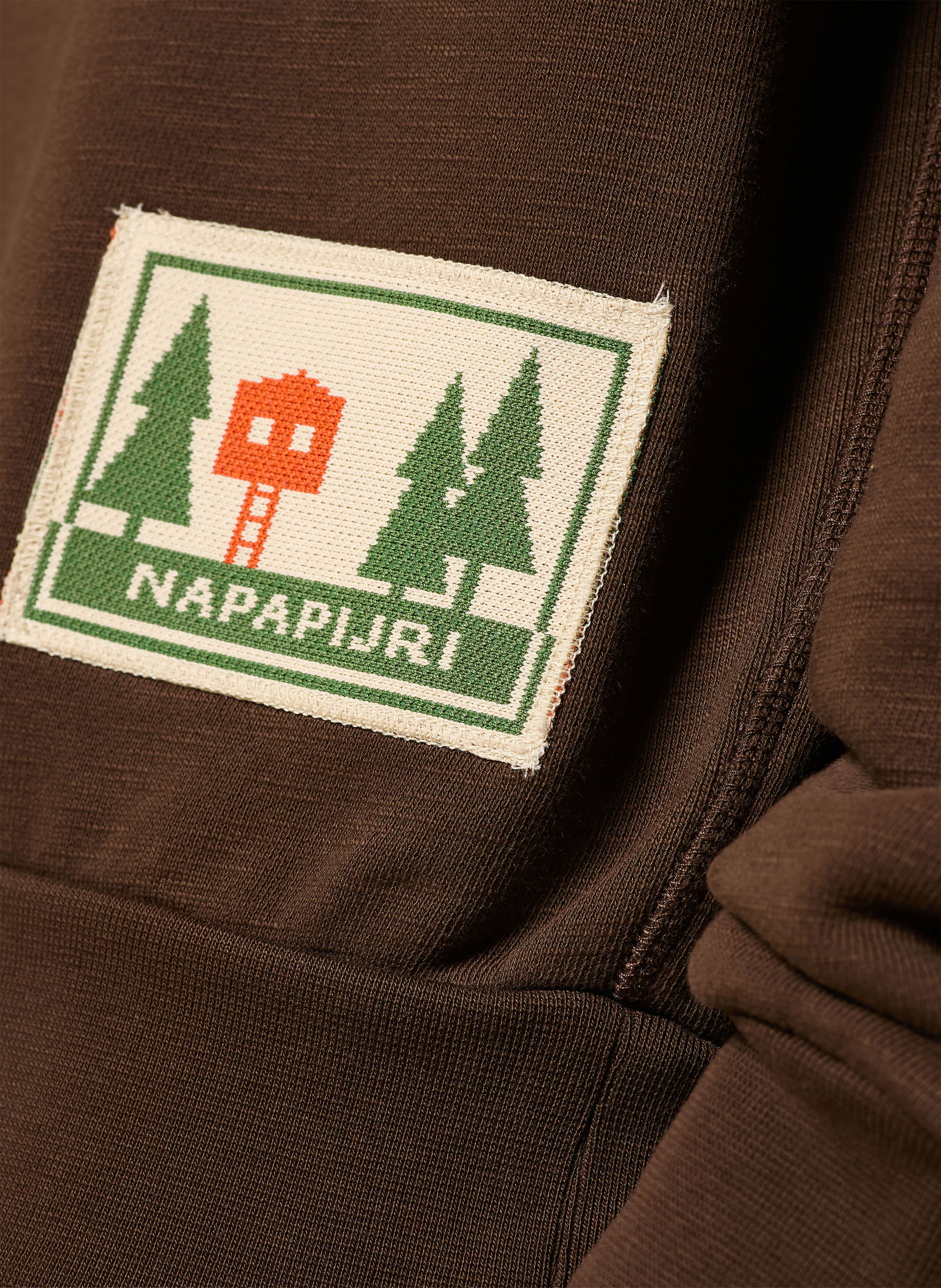 NAPAPIJRI Sweatshirt B-TRAHUS C: MARRON FONCÉ / ORANJE / GROEN