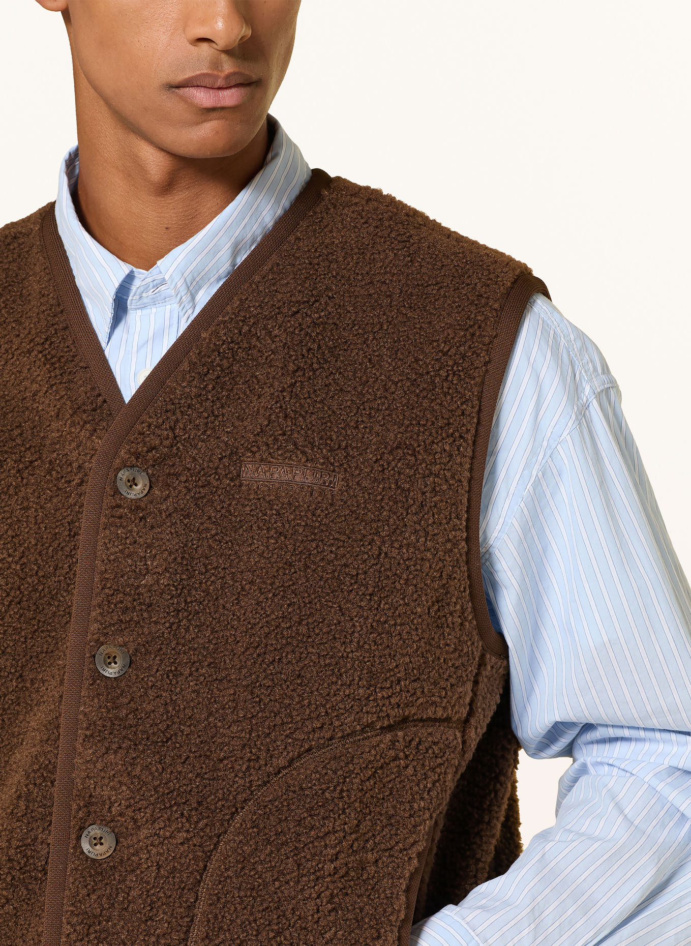NAPAPIJRI Bodywarmer van imitatiebont T-ROLDAL: BRUIN