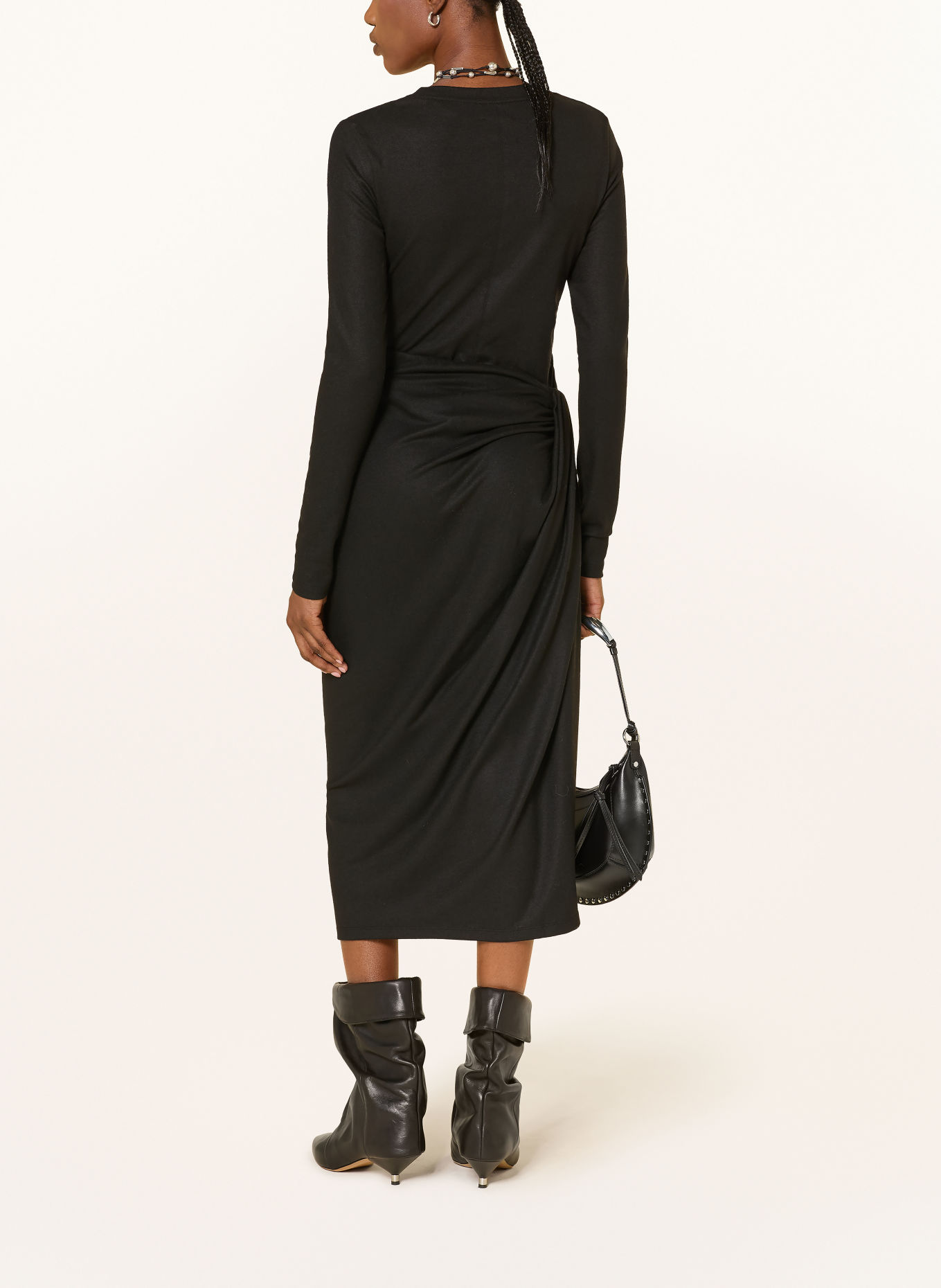 MARANT ÉTOILE JELDIA Flannel Skirt: BLACK