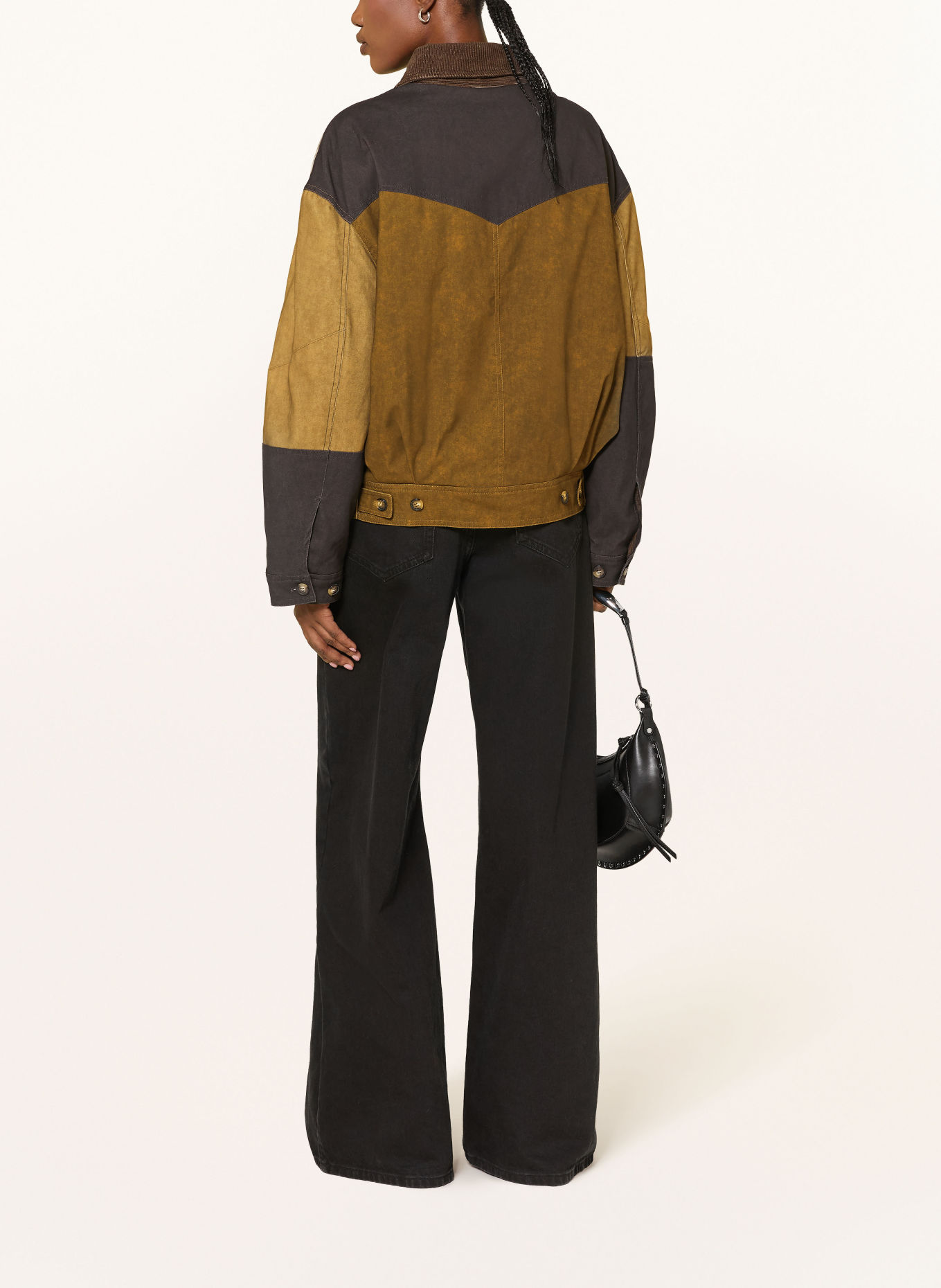 MARANT ÉTOILE Veste saharienne RISLA: KAKI / CHAMEAU / NOIR