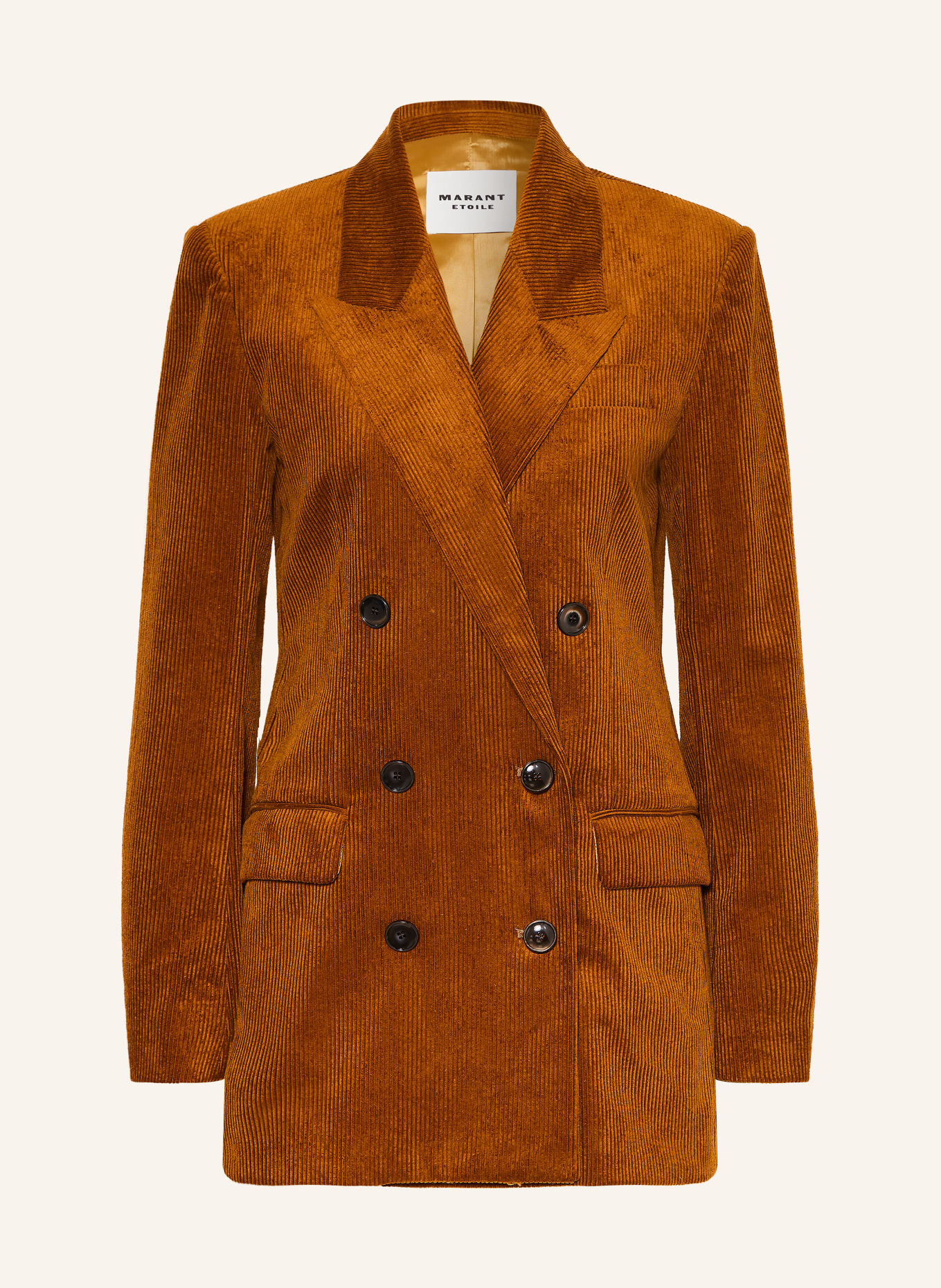 MARANT ÉTOILE Longblazer RASMA aus Cord: COGNAC