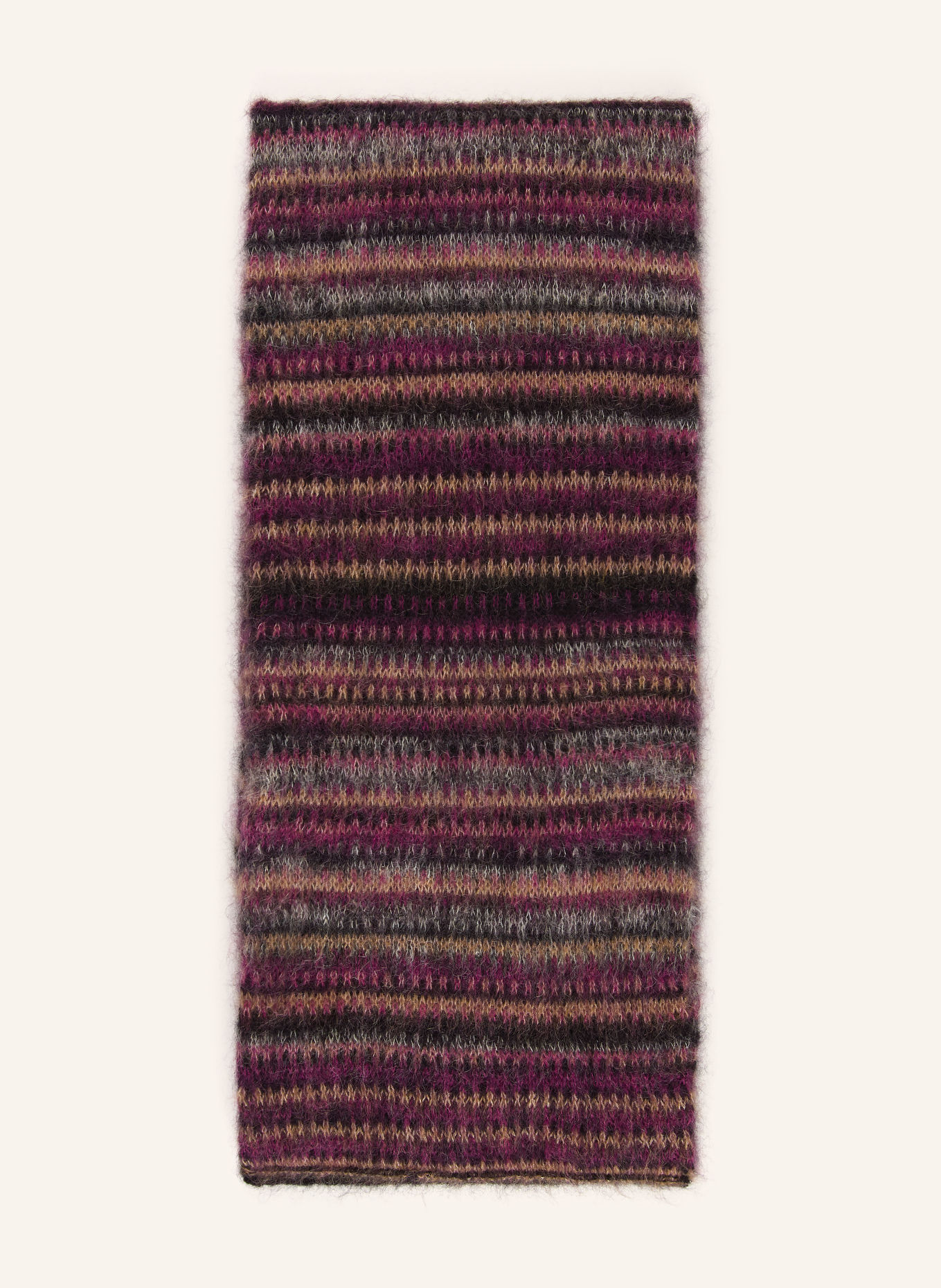 MARANT ÉTOILE MOUNA Scarf with Mohair: FUCHSIA / BEIGE / BLACK