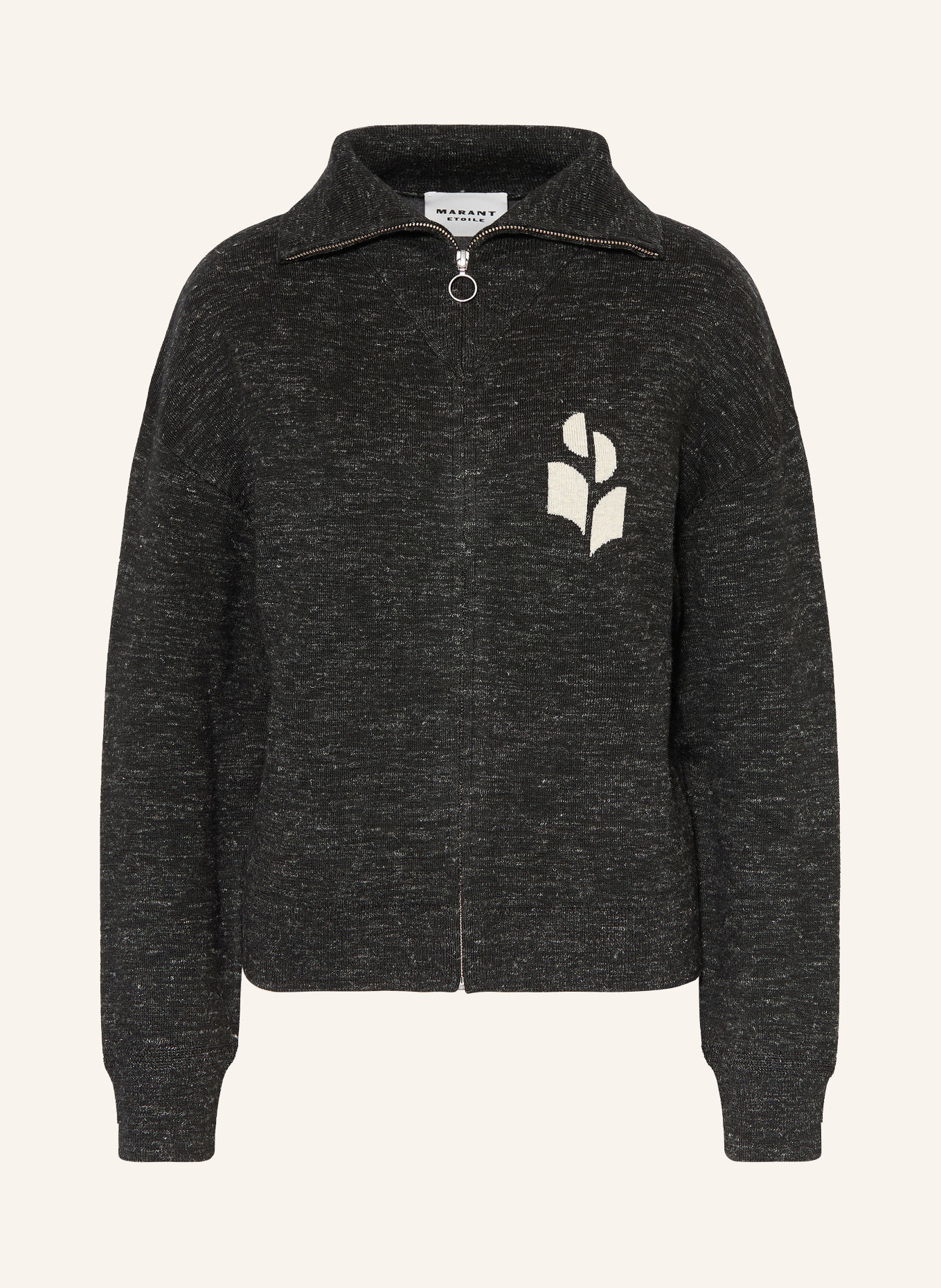 MARANT ÉTOILE KOXY Cardigan: BLACK / ECRU