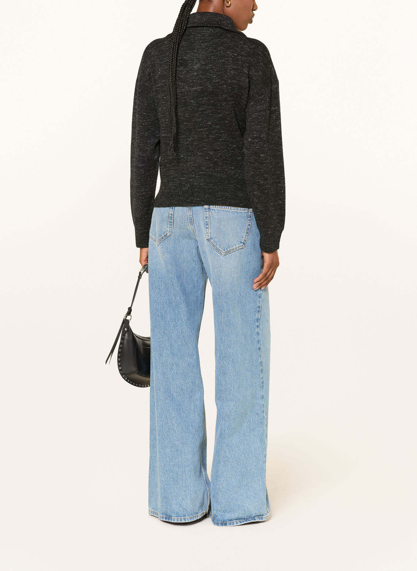 MARANT ÉTOILE KOXY Cardigan: BLACK / ECRU