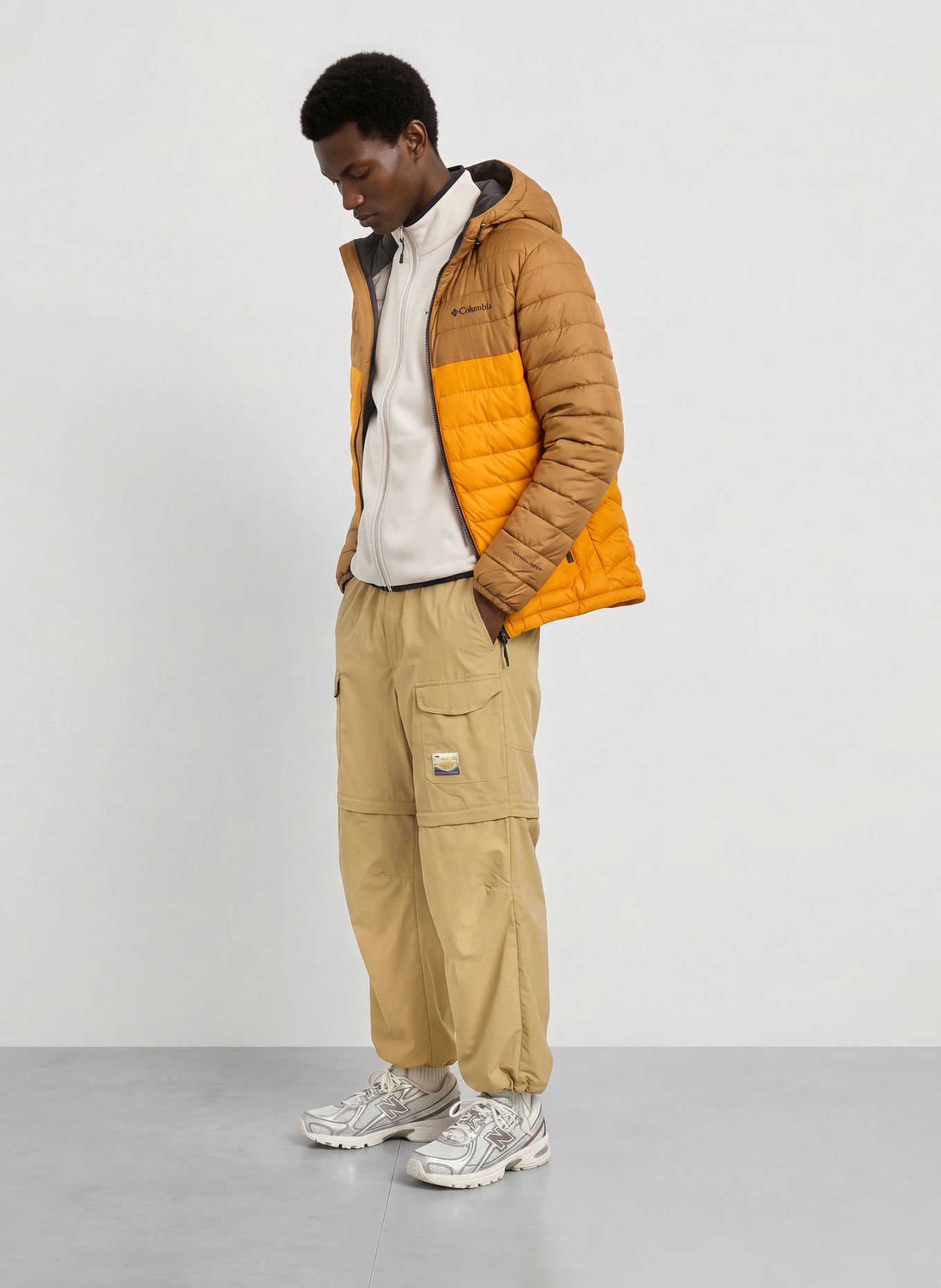 Columbia Veste matelassée POWDER LITE™ II: MARRON CLAIR / JAUNE FONCÉ
