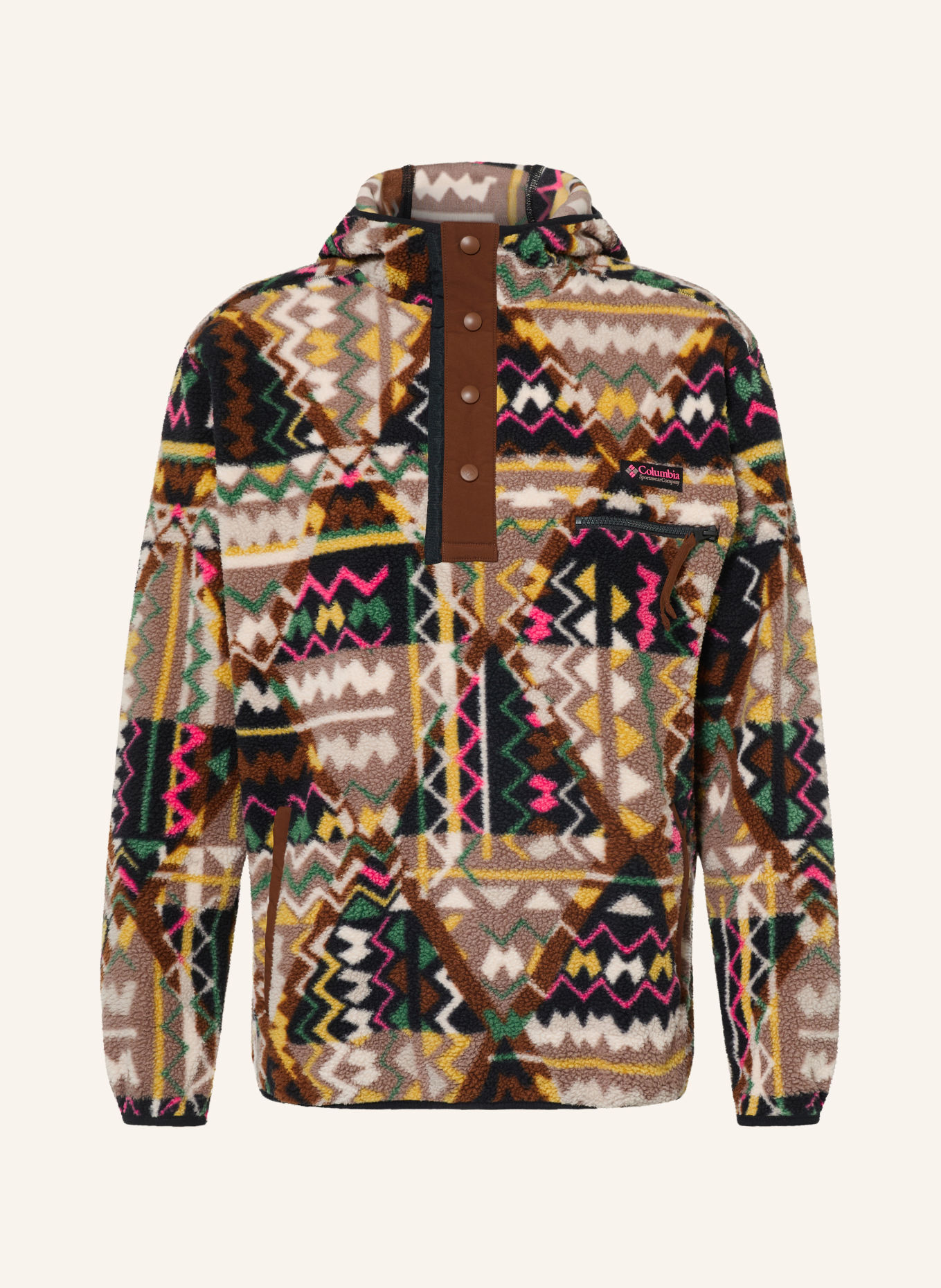 Columbia Fleecehoodie HELVETIA™ II: BRUIN / CRÈME / TAUPE