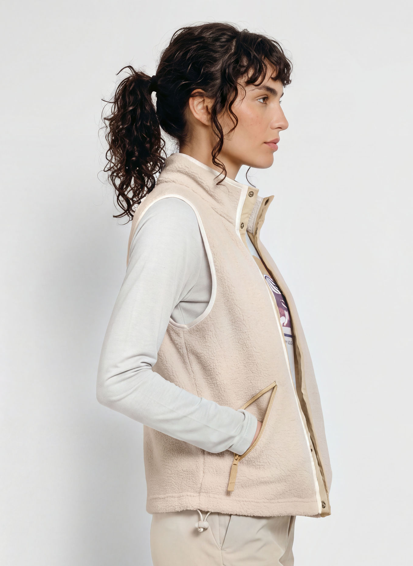 Columbia Fleece bodywarmer HELVETIA™: BEIGE