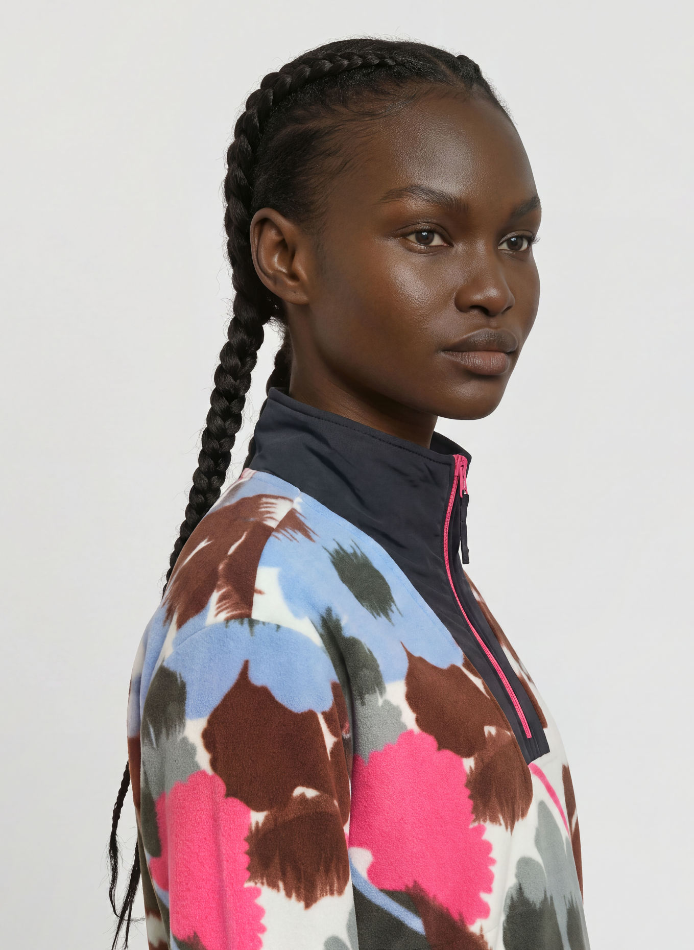 Columbia Sweter typu troyer z polaru SEQUOIA GROVE™ II: JASNONIEBIESKI / MOCNORÓŻOWY / CIEMNOZIELONY