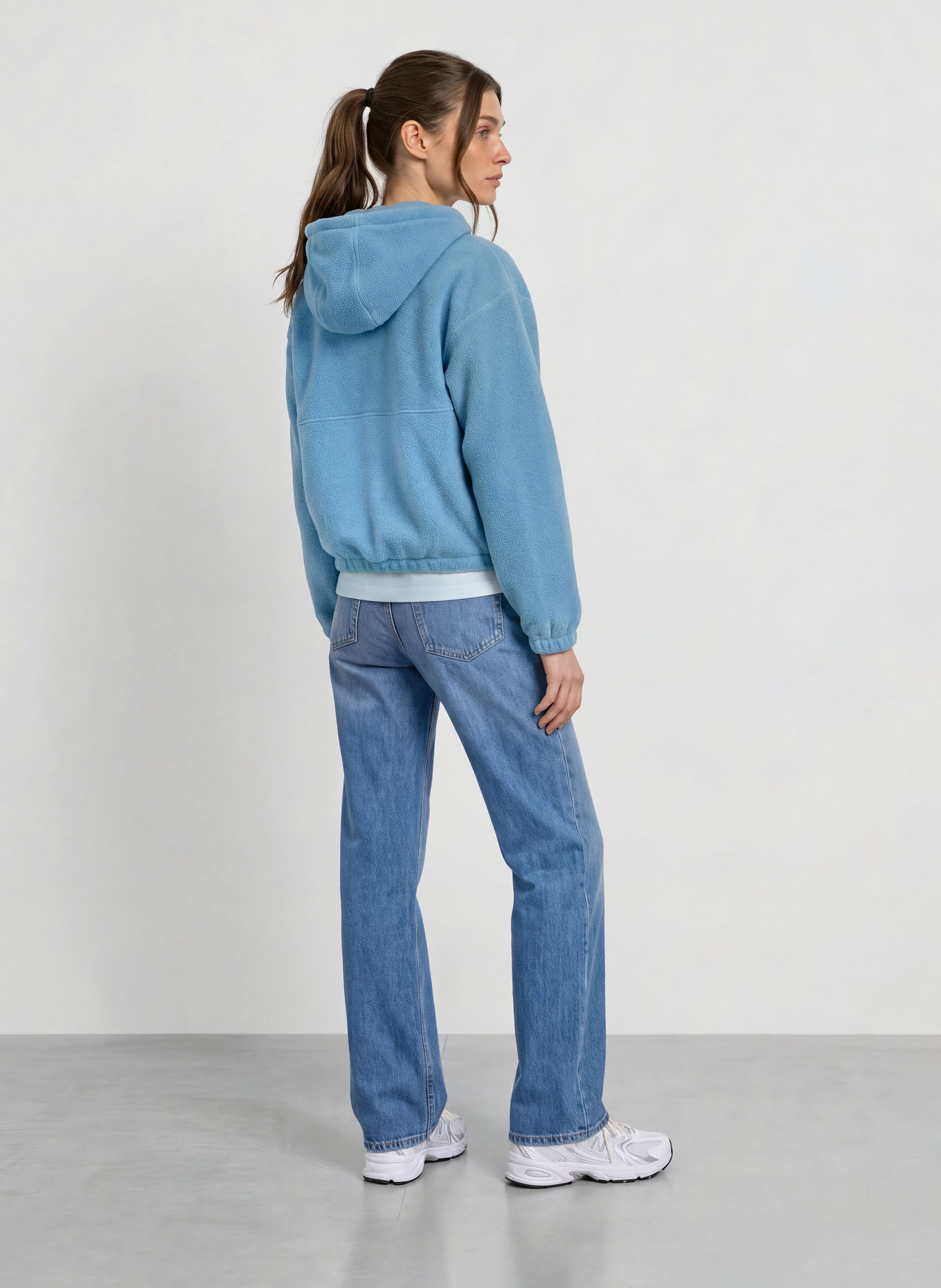 Columbia TIMBER MEADOW MTR Fleece hoodie: LIGHT BLUE