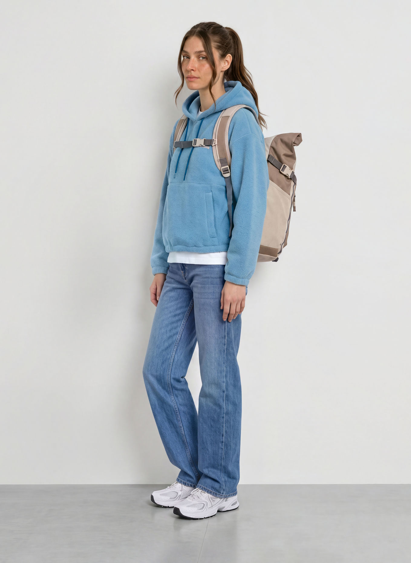 Columbia TIMBER MEADOW MTR Fleece hoodie: LIGHT BLUE