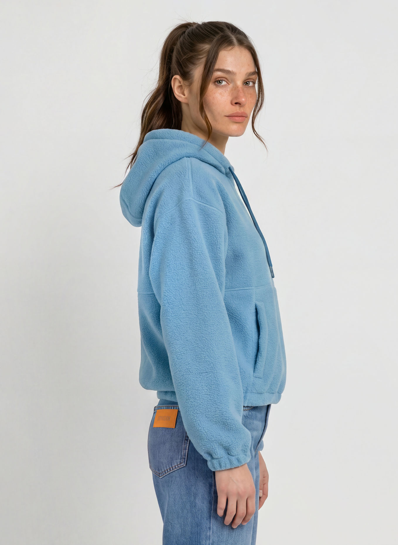 Columbia TIMBER MEADOW MTR Fleece hoodie: LIGHT BLUE