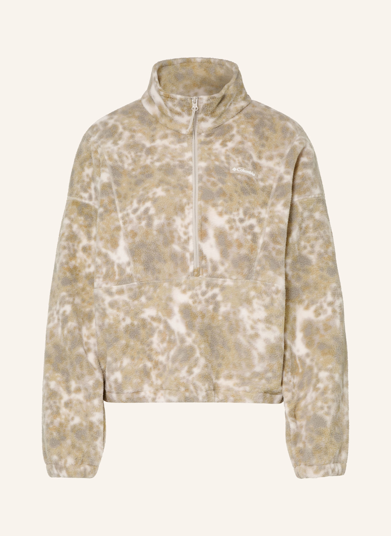 Columbia TIMBER MEADOW MTR Anorak Jacket: BEIGE / GRAY / WHITE