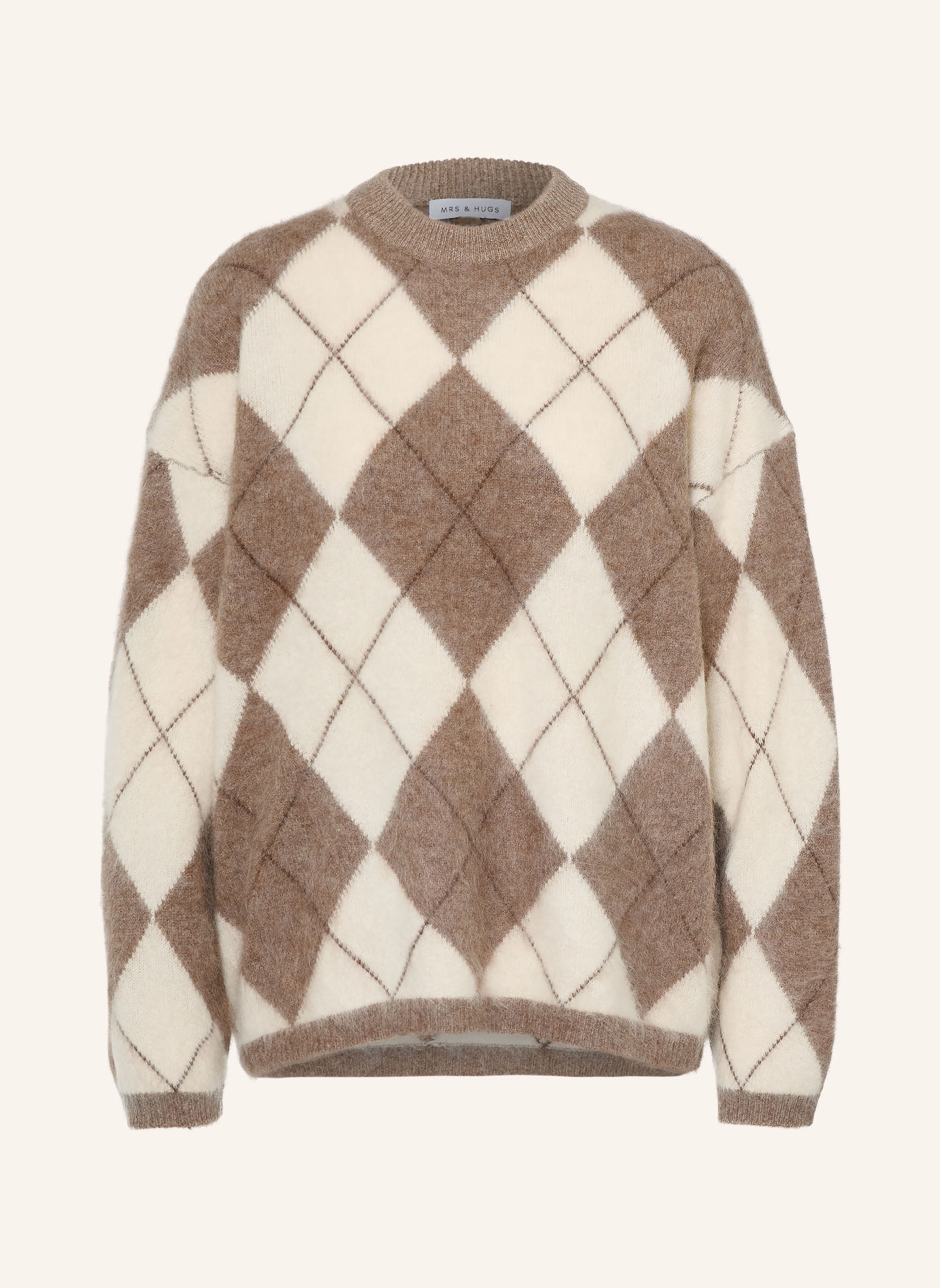 MRS & HUGS Pullover: TAUPE / BRAUN / CREME
