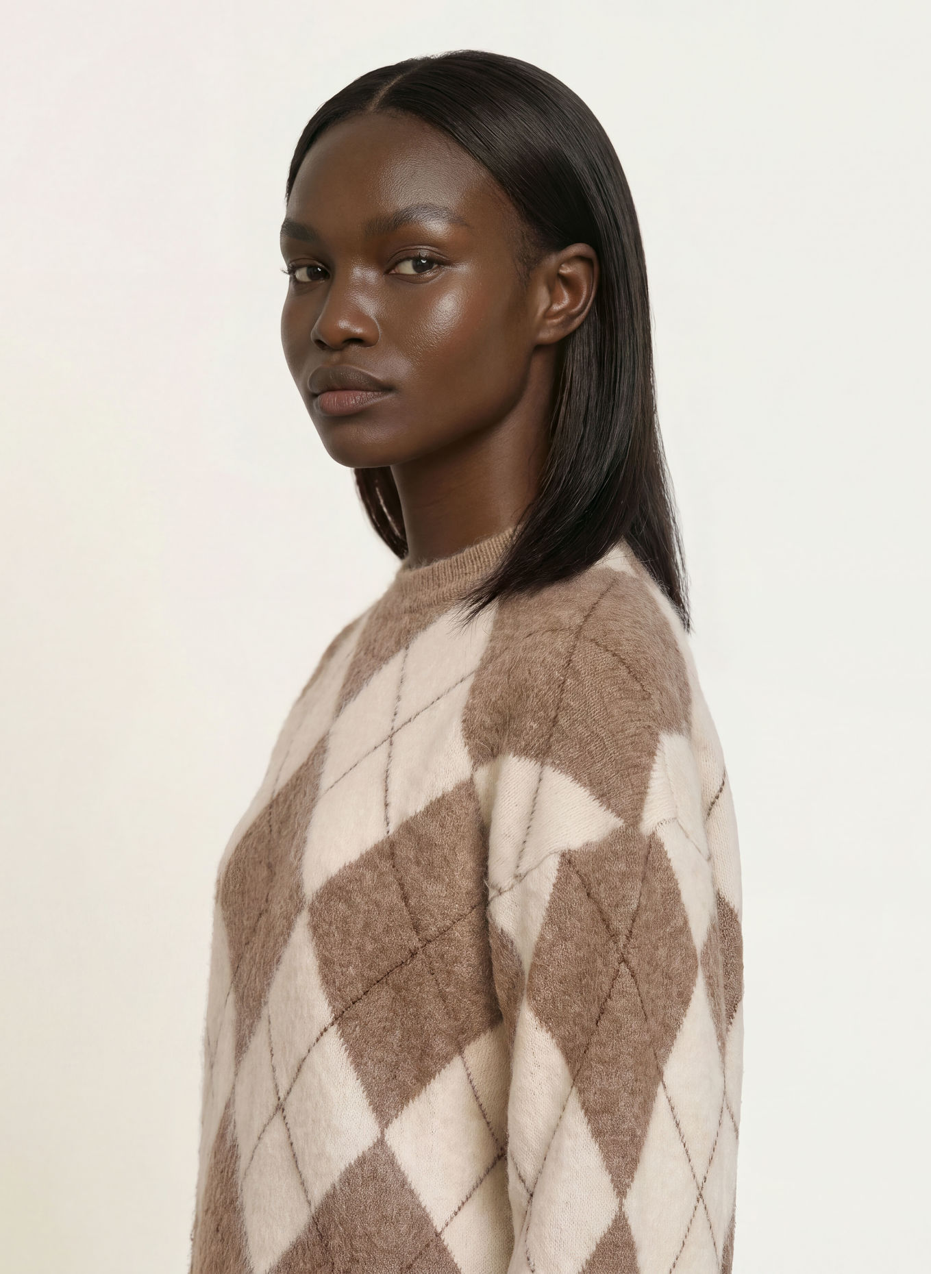 MRS & HUGS Pullover: TAUPE / BRAUN / CREME