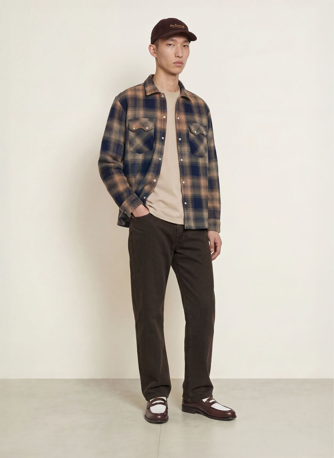Levi's® Volnočasová košile Comfort Fit: BÉŽOVÁ / ČERNÁ