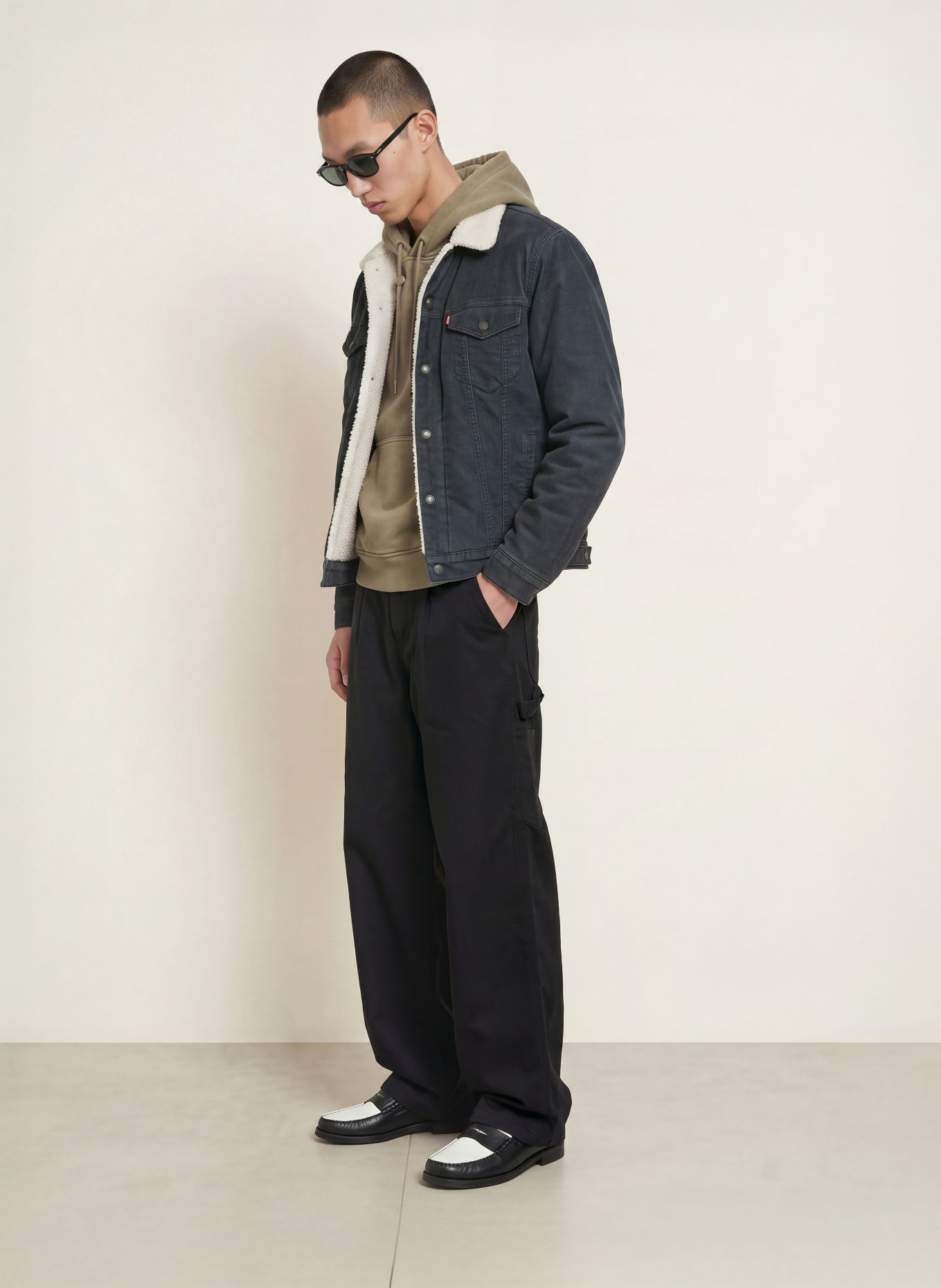 Levi's® Cordjacka: MÖRKGRÅ / GRÄDDE