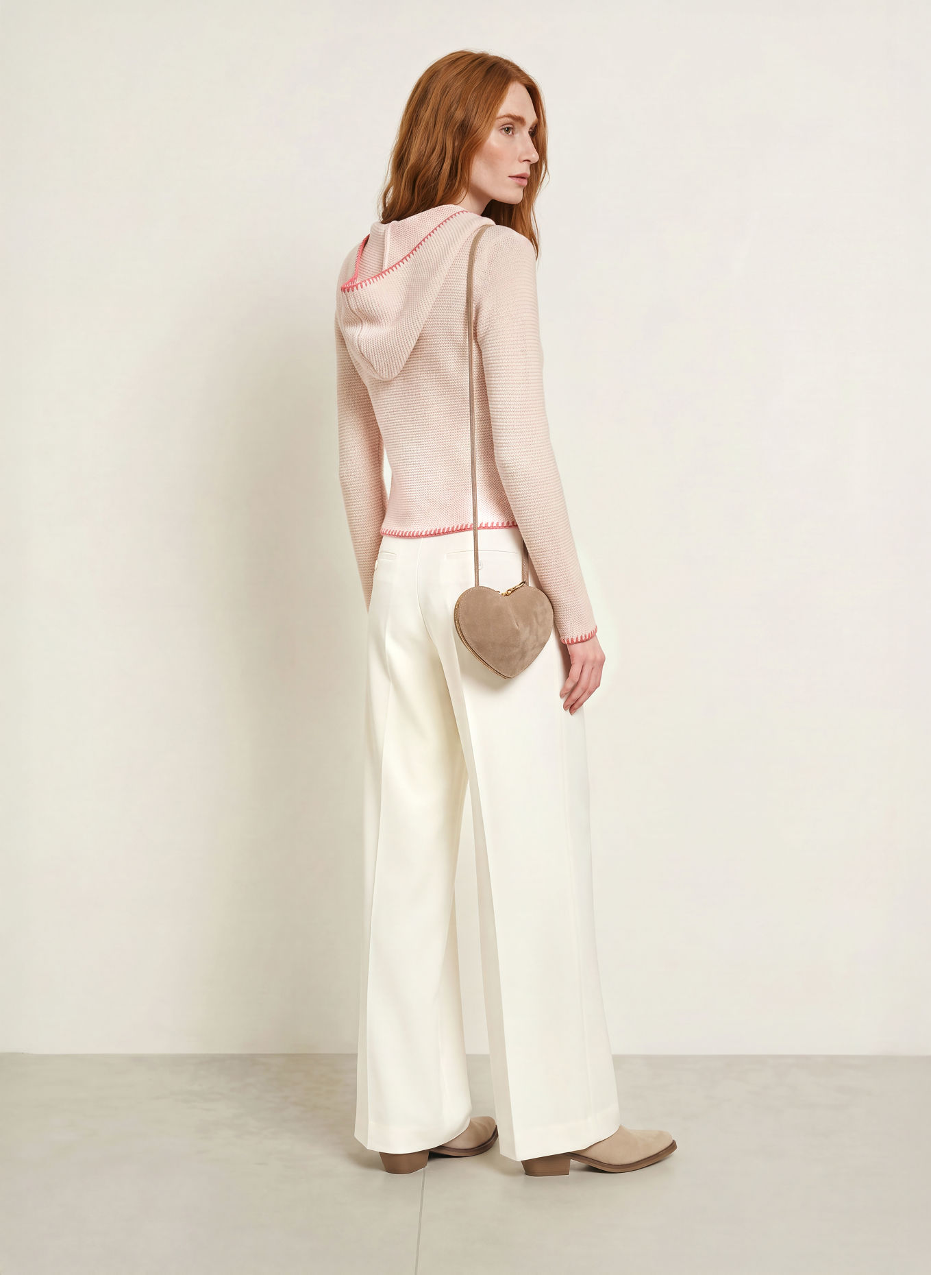 Johann & Johanna Strickjacke: CREME / ROSA