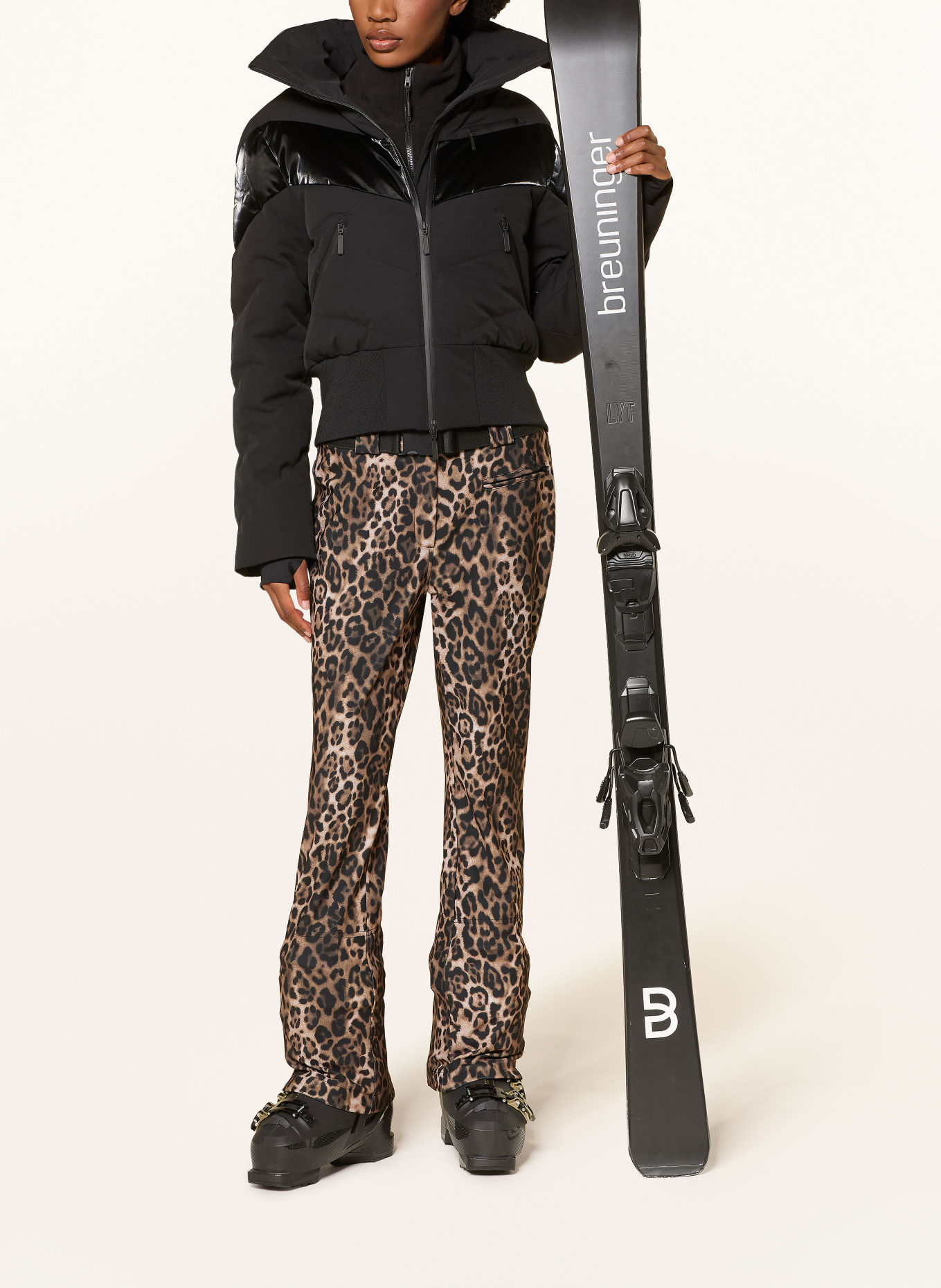 MRS & HUGS Softshell-skibroek: BEIGE / ZWART
