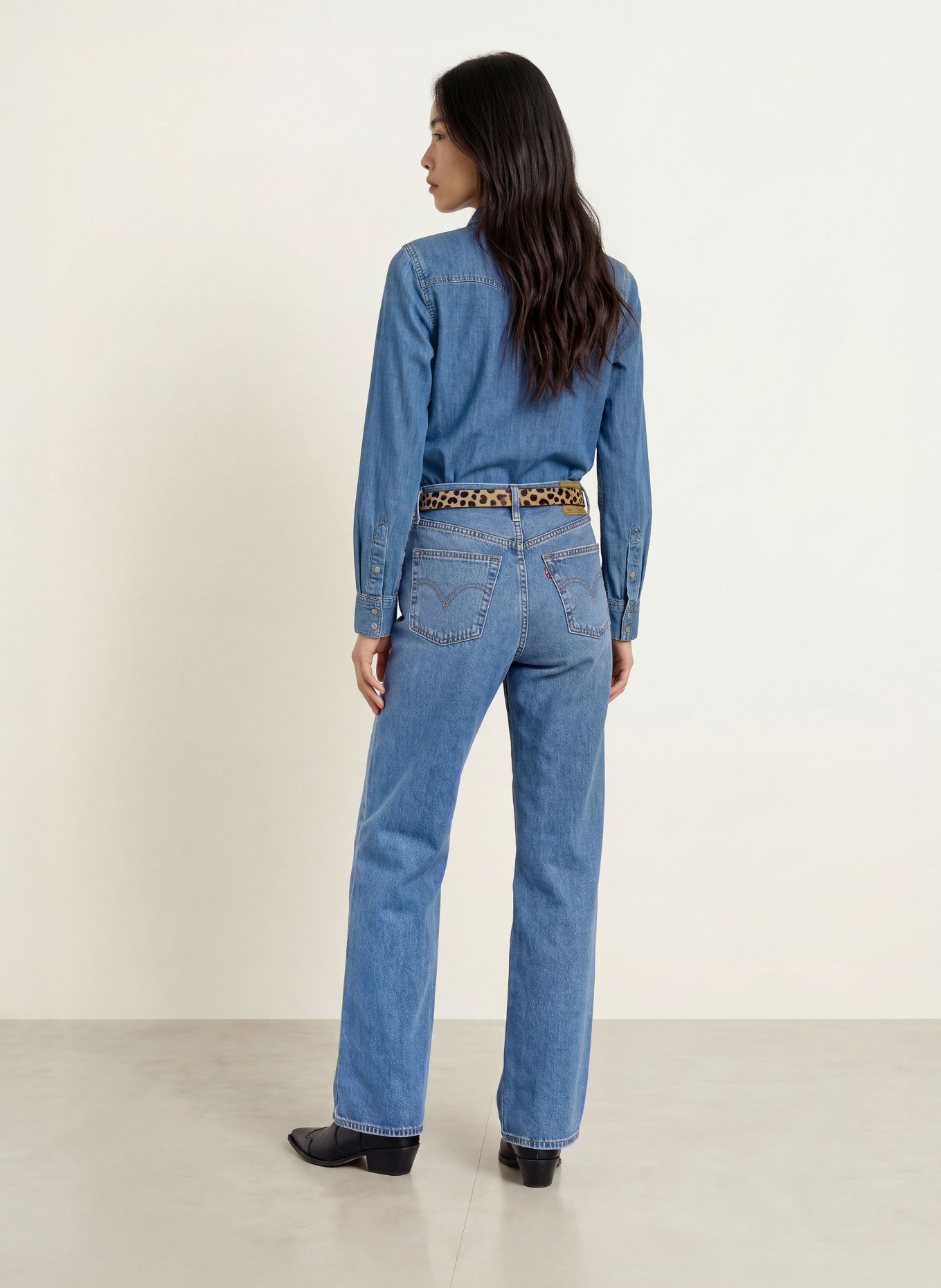 Levi's® Jeansy wide leg RIBCAGE: 94 Dark Indigo - Worn In