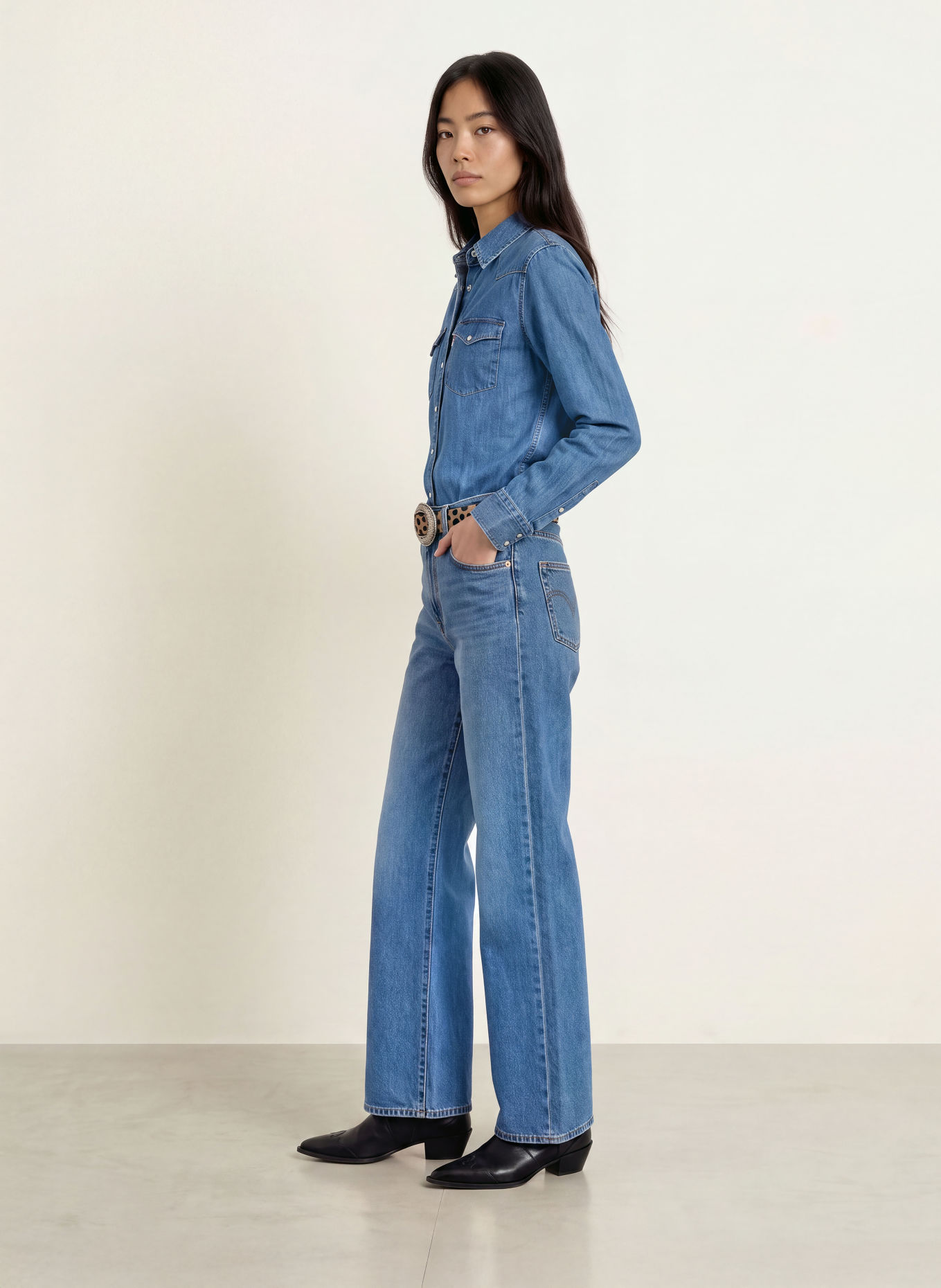 Levi's® Jeansy wide leg RIBCAGE: 94 Dark Indigo - Worn In