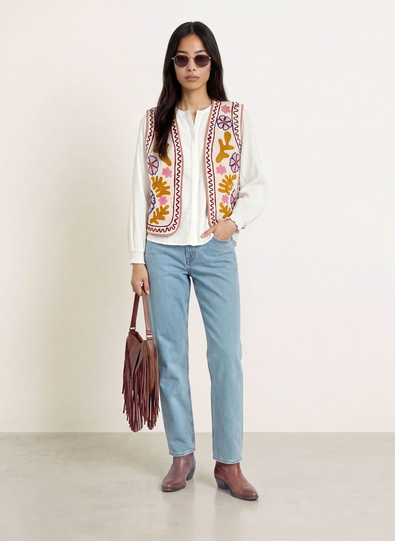 Levi's® Mom džíny LOOSE TAPER: 07 Med Indigo - Worn In