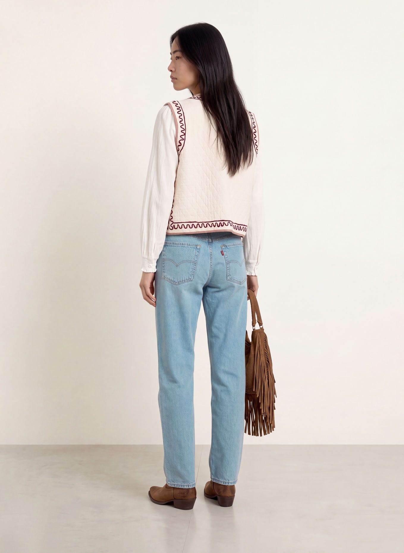 Levi's® Mom džíny LOOSE TAPER: 07 Med Indigo - Worn In