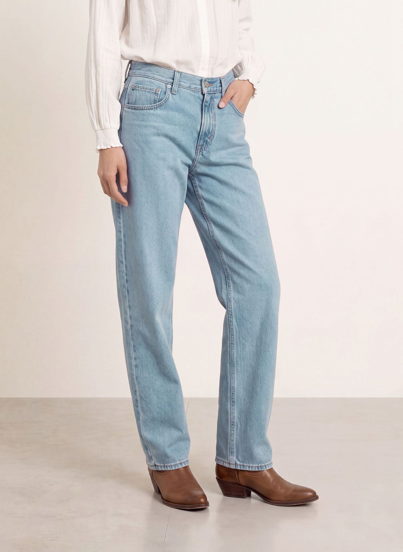 Levi's® Mom džíny LOOSE TAPER: 07 Med Indigo - Worn In